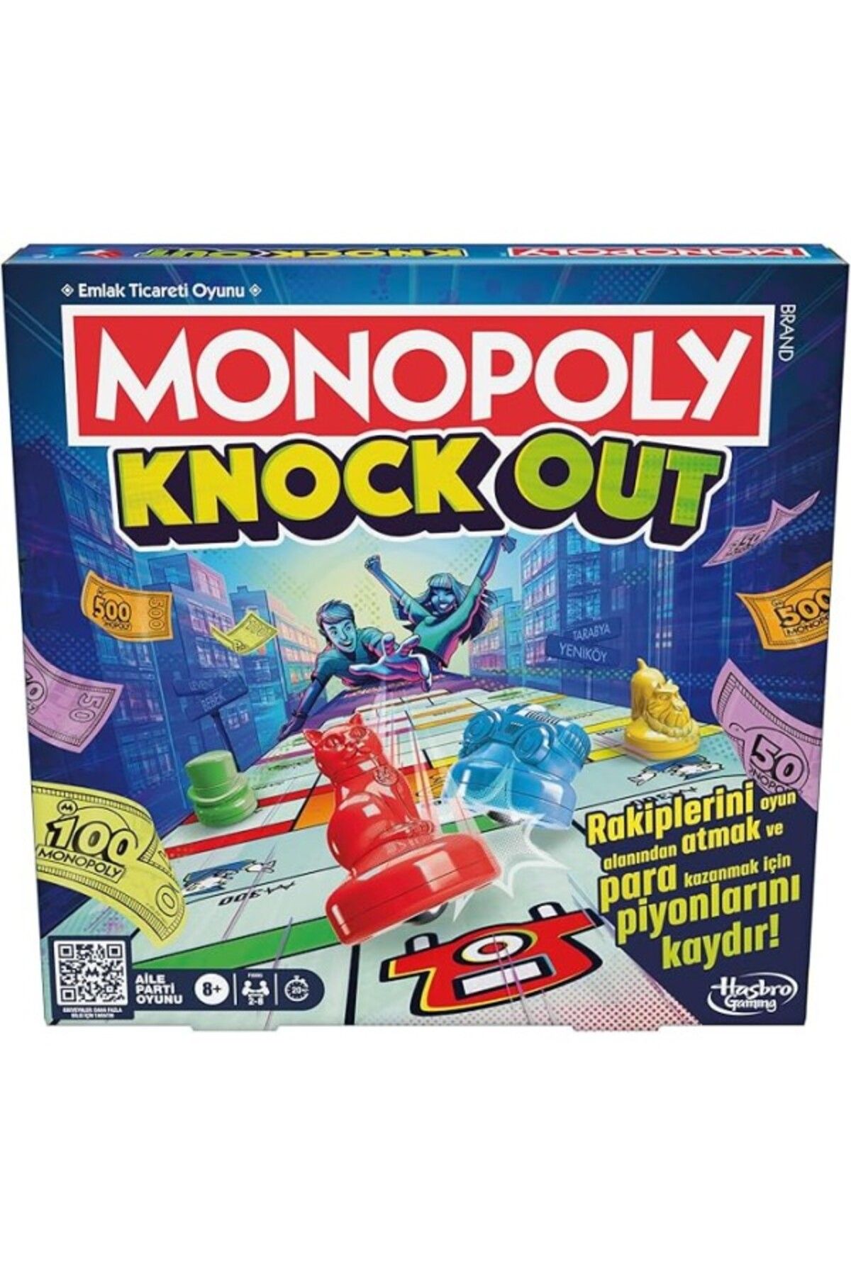 ShopZum Hasbro Gaming Monopoly Knockout Aile Partileri Için Kutu Oyunu - Türkçe Versiyonu