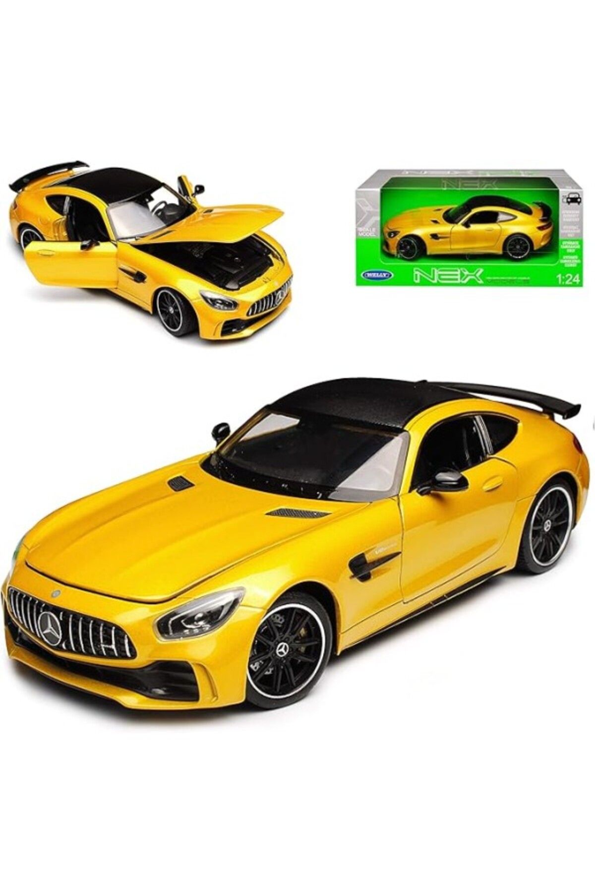 ShopZum Welly Mercedes-B Amg Gt R Coupe Sarı 2014 Yılından Itibaren 1/24 Model Araba