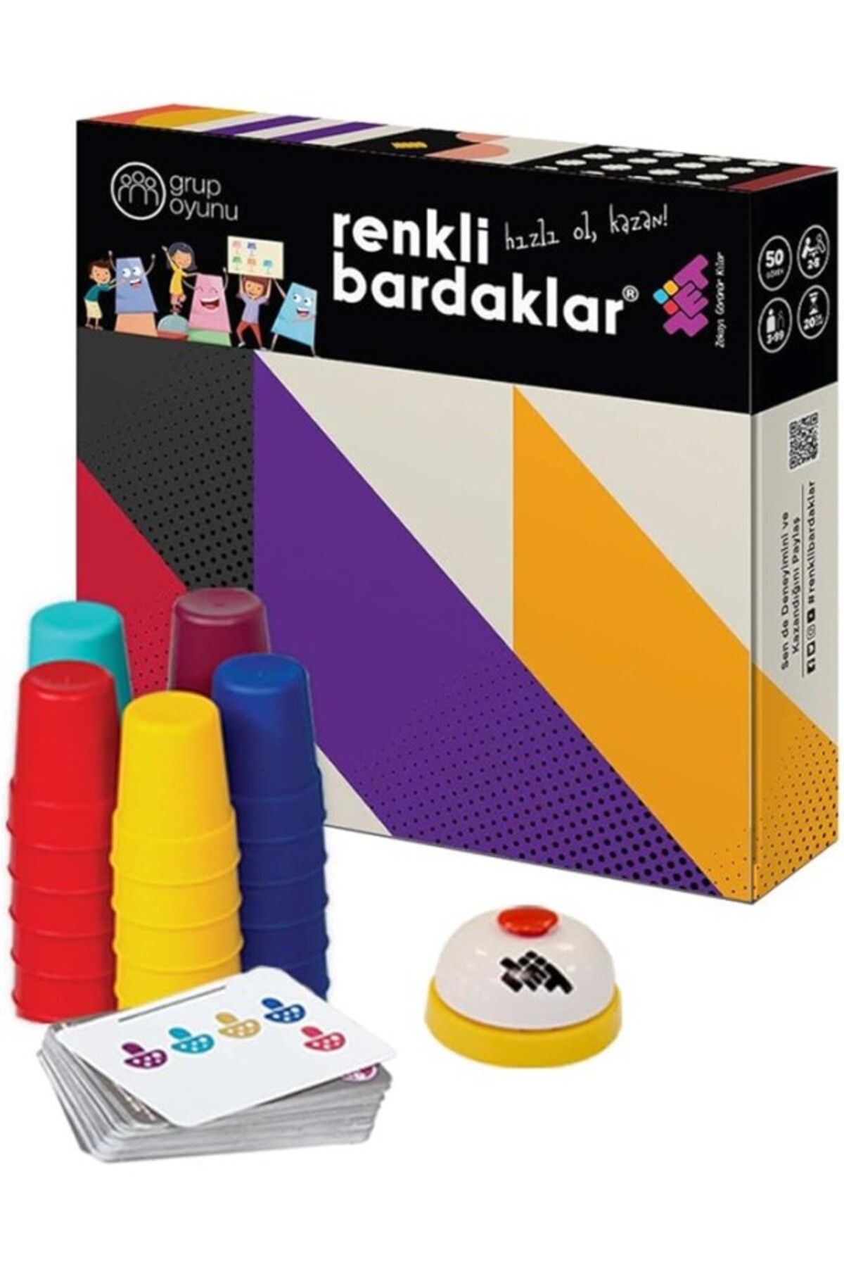 ShopZum Zet Zeka Renkli Bardakları Zeka Ve Akıl Oyunu 3+ Yaş 5 Oyuncu