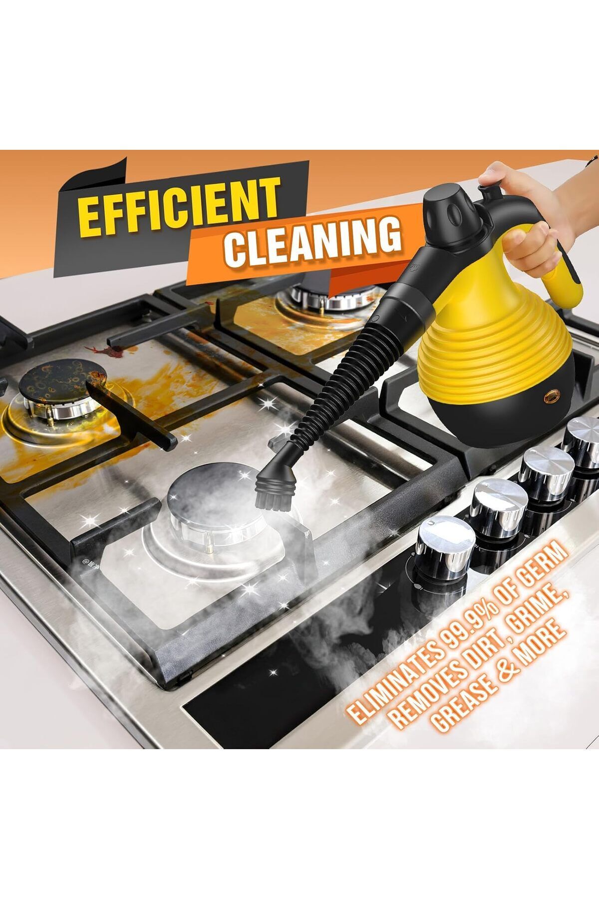 Denx-1050W Portable Handheld Steam Cleaner Ser, With 9PCS Accessory, 110V, High Temperature, for home 3