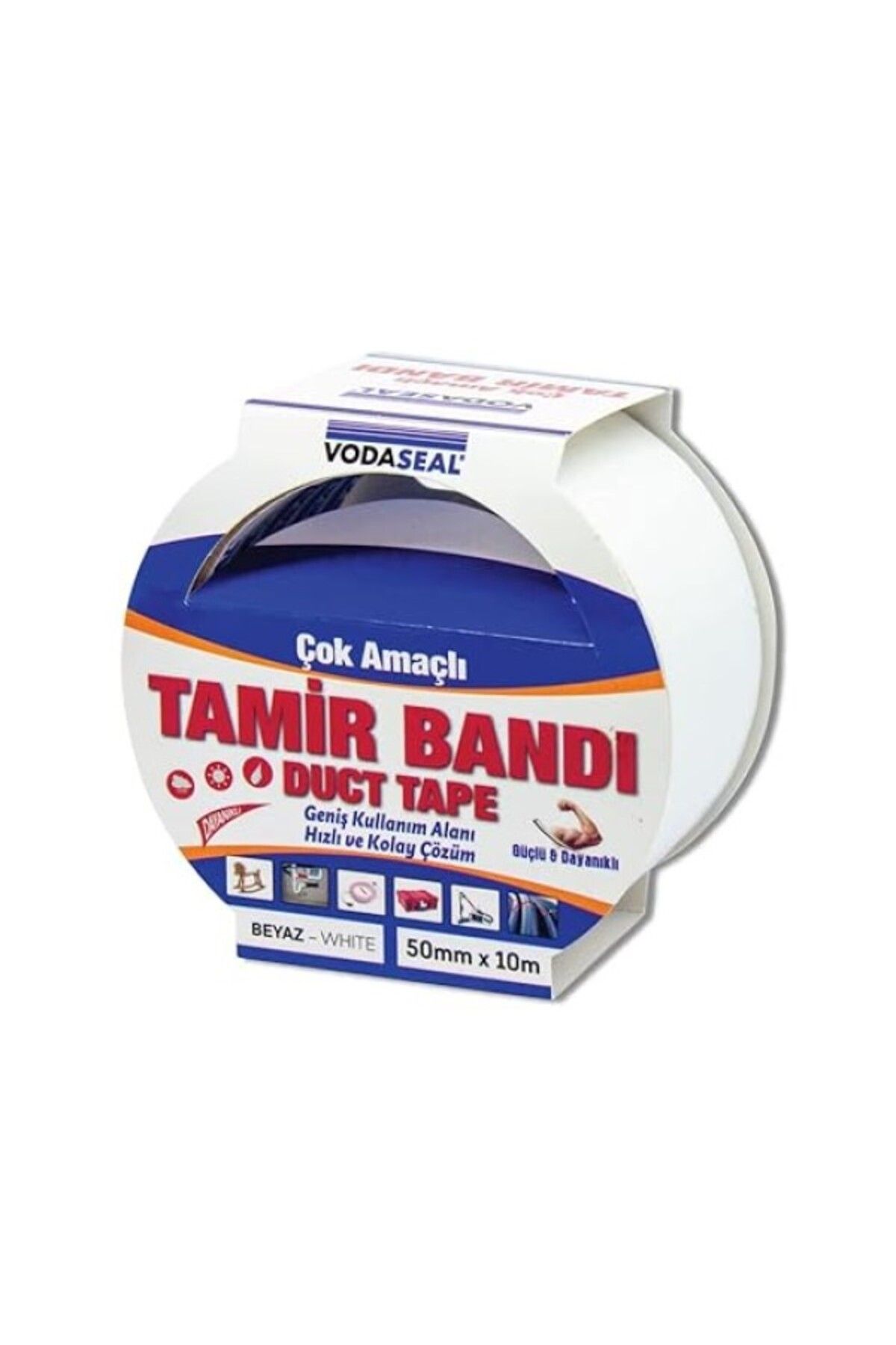 ShopZum Vodaseal Çok Amaçlı Tamir Bandı, 50Mmx10Mt, Beyaz