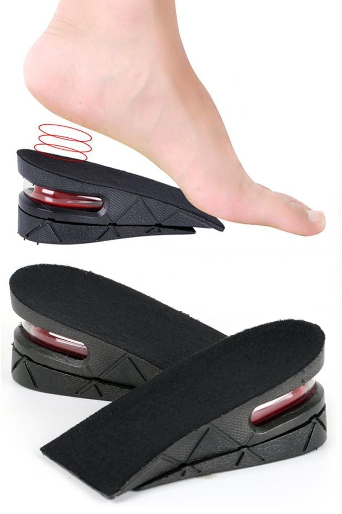 AboutThePerfect 5 cm Boy Uzatıcı Tabanlık, Hava Yastıklı, Gizli Topuk Yükseltici, Konforlu Ayakkabı İçi