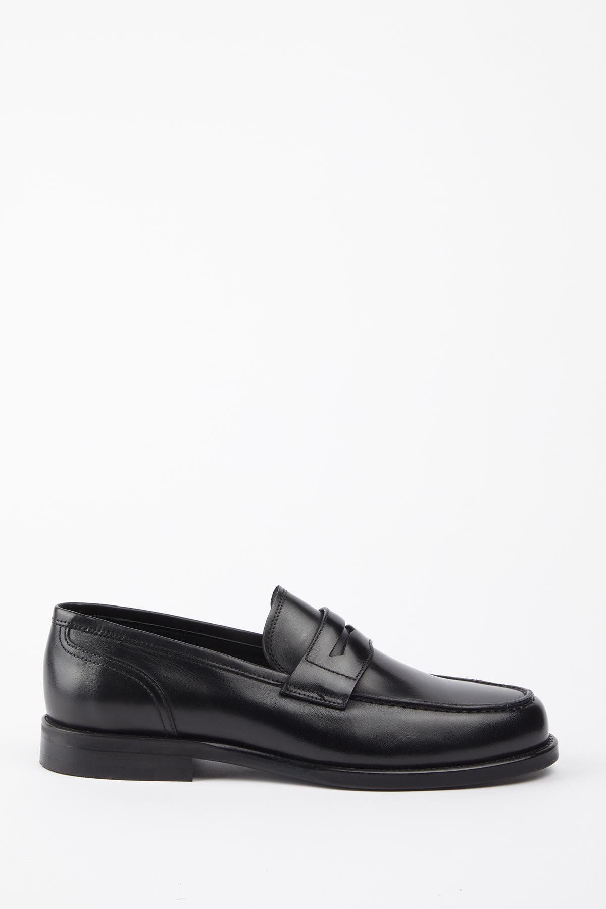 Galliano Shoes HERMES Hakiki Deri Siyah Antik Microlight Neolit Taban Ayakkabı