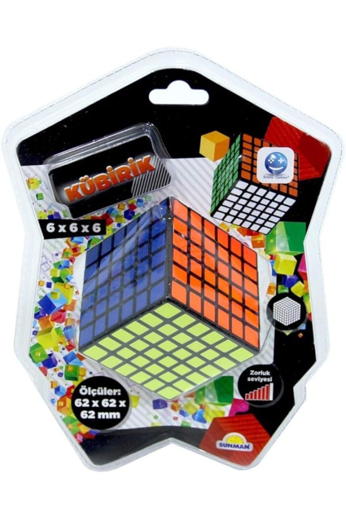 ShopZum Sunman 201000603 Smile Games Kübirik Zeka Küpü 6x6x6, Çok Renkli