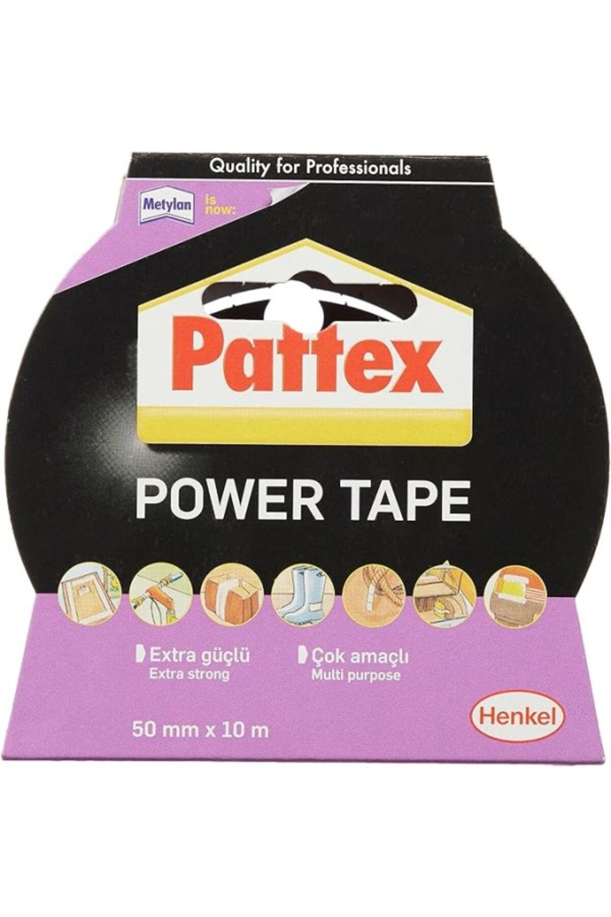 ShopZum Pattex Power Tape Gri Renkli 50Mm X 10M