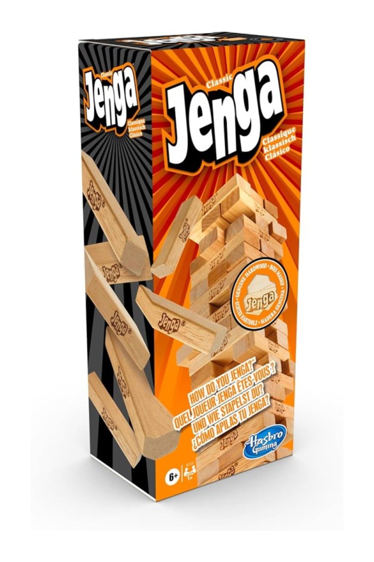 ShopZum Hasbro Gaming Jenga Classic, 6 Yaşından Itibaren Reaksiyon Hızını Artıran Çocuk Oyunu