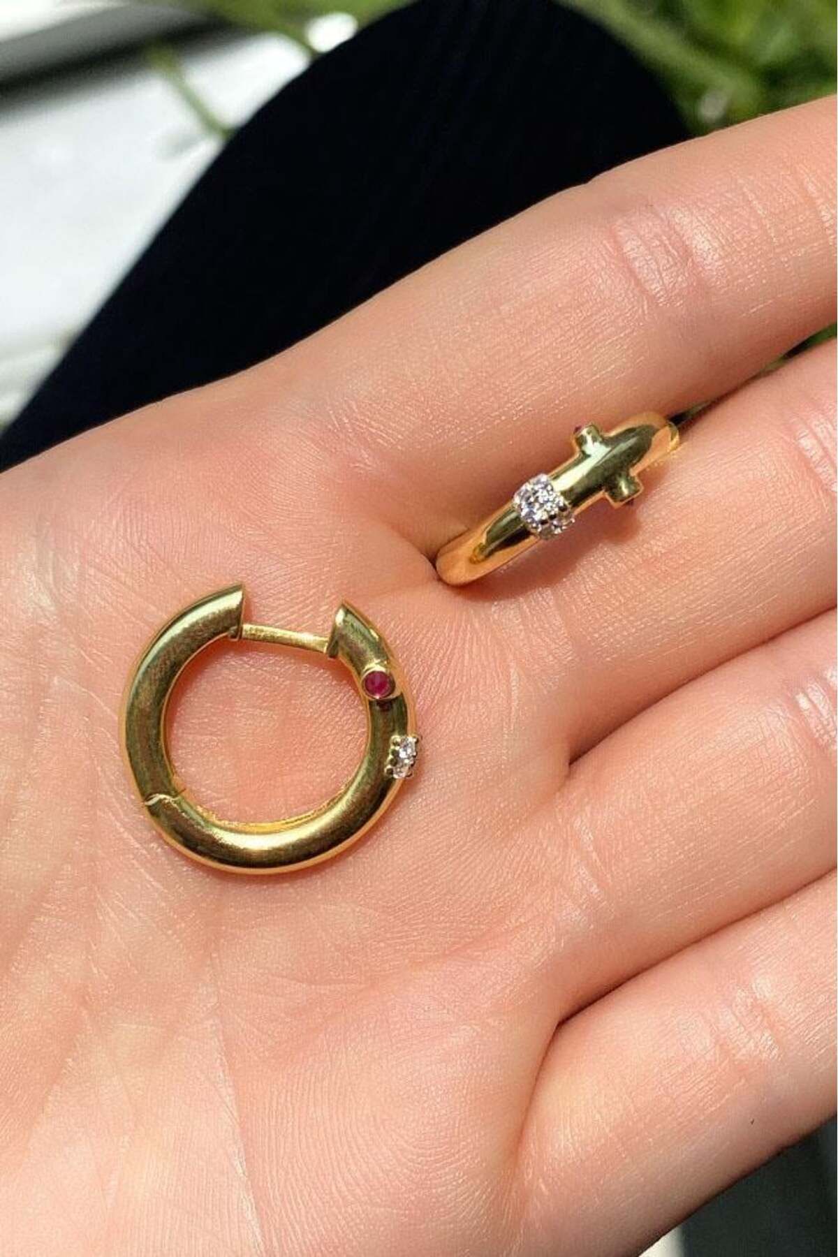Spossy Silver Jewelry Orta Boy Serenay Halka Küpe
