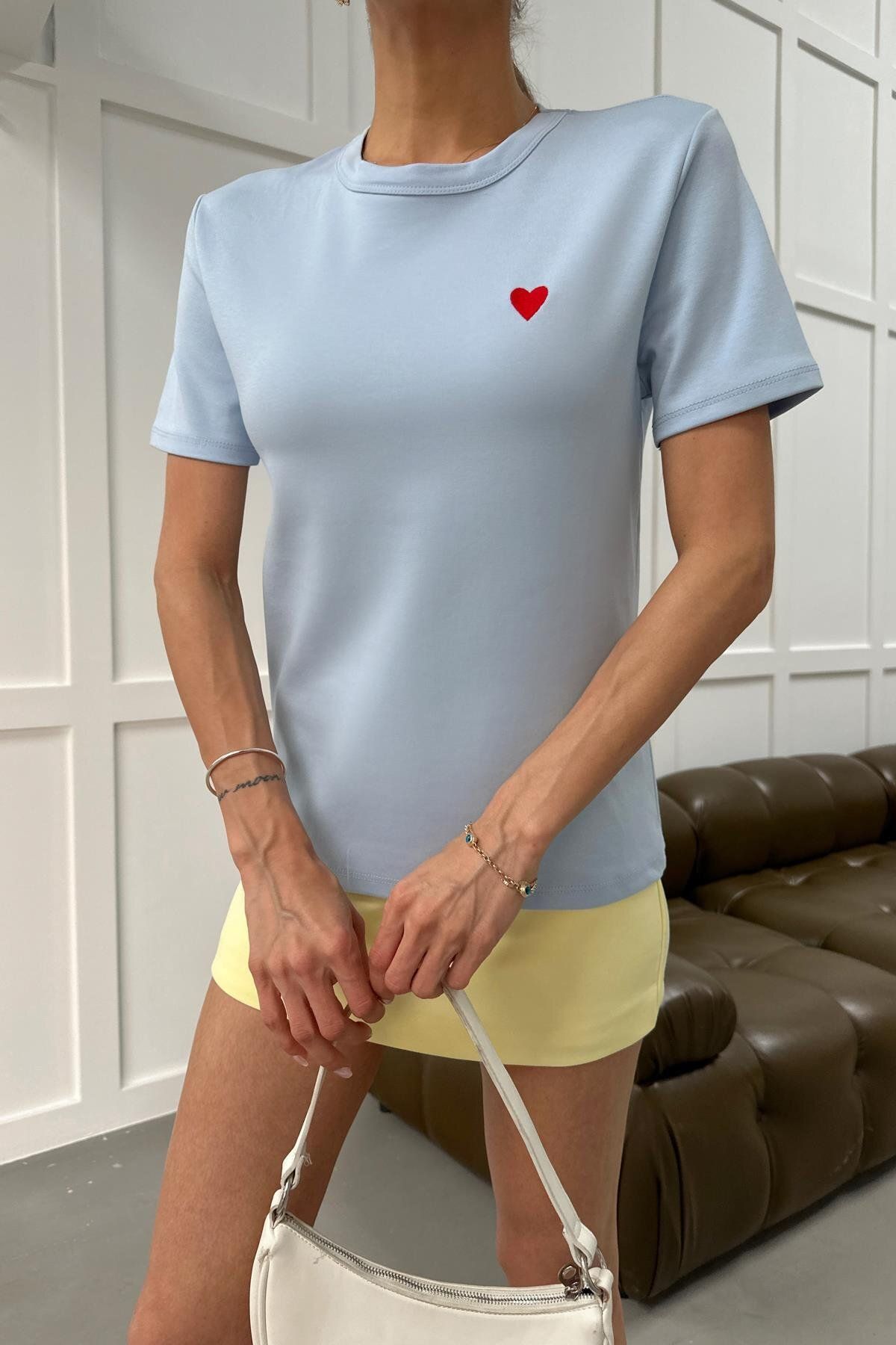 mylove Mini Heart Tshirt Mavi