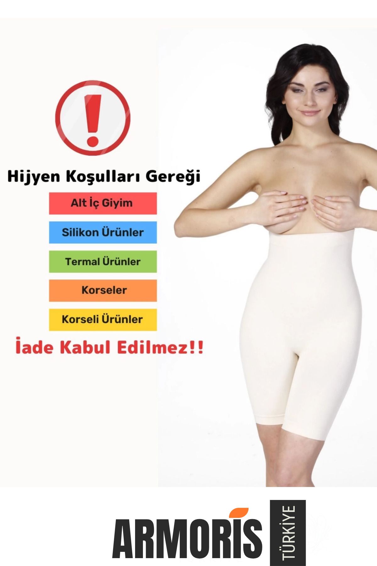 Armoris Yeni Sezon Toparlayıcı Vücut Şekillendirici Kaymaz İz Göstermeyen Rahat Kadın Slip Body