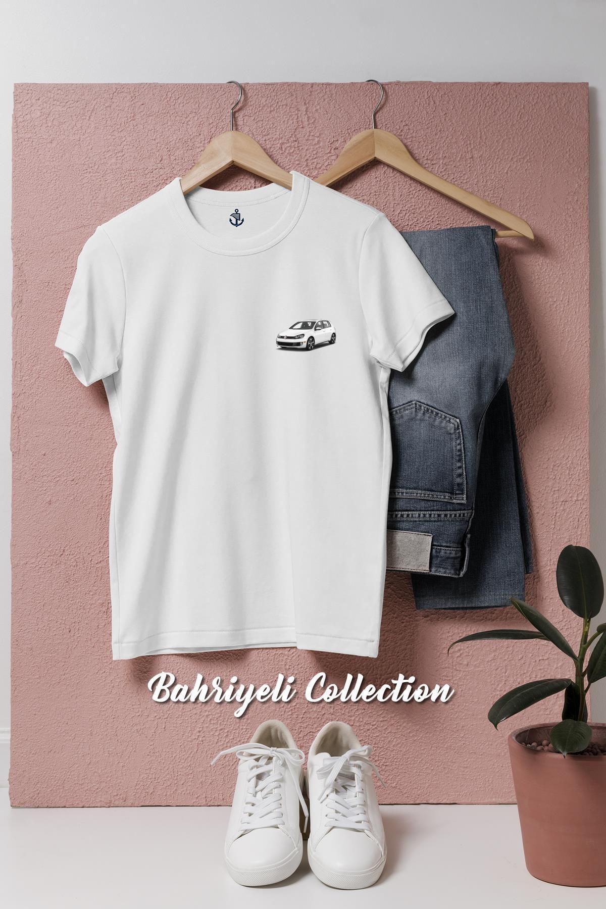 bahriyeli.jpeg Oversize Volkswagen Gtı 2010 Volkswagen Golf Cep Tasarımlı Unisex T-Shirt