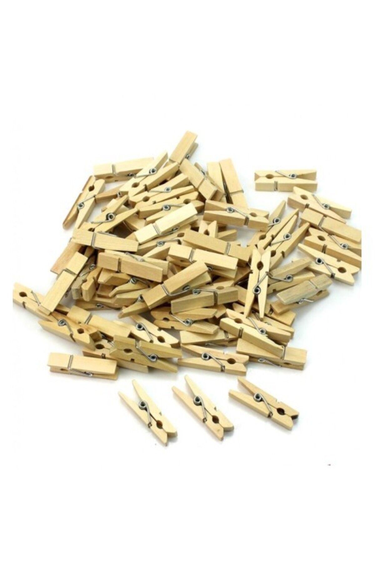 Vemora 100'lü Ahşap Mandal 2.5cm (10'lu Paket-1000 Adet)