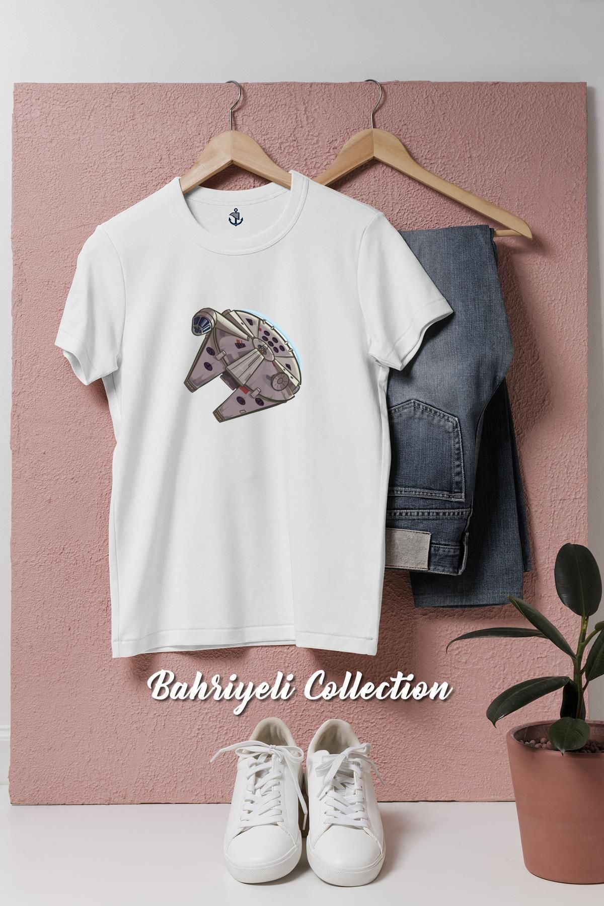bahriyeli.jpeg Oversize Millennium Falcon Star Wars Tasarımlı Unisex T-Shirt