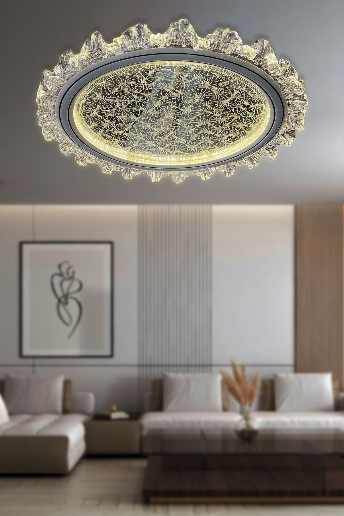 RSCOLLECTIONS Vella Plafonyer Kumandalı Led Avize