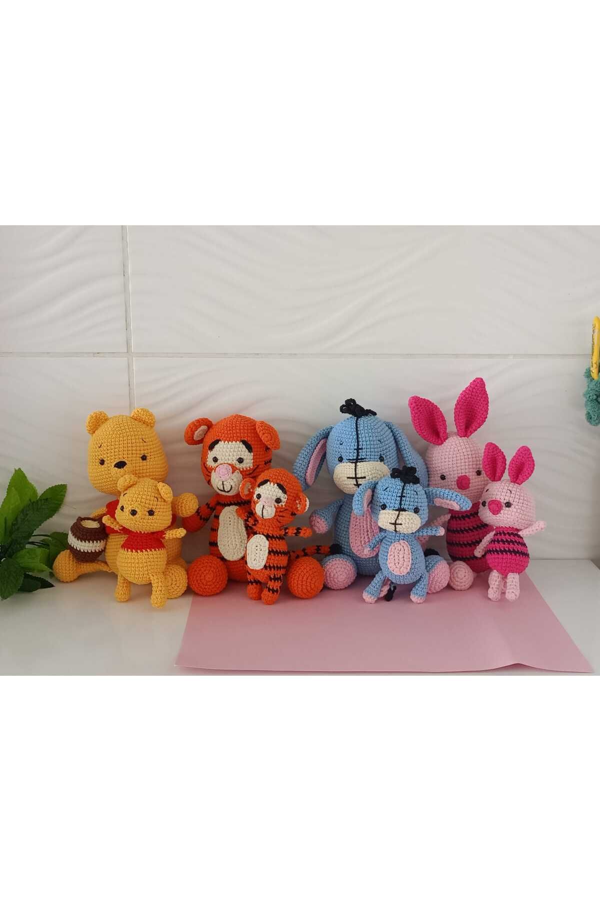 designbyoykum EL ÖRGÜSÜ WİNNİE THE POOH VE ARKADAŞLARI (PİGLET, TİGGER, EYORE, WİNNİE)