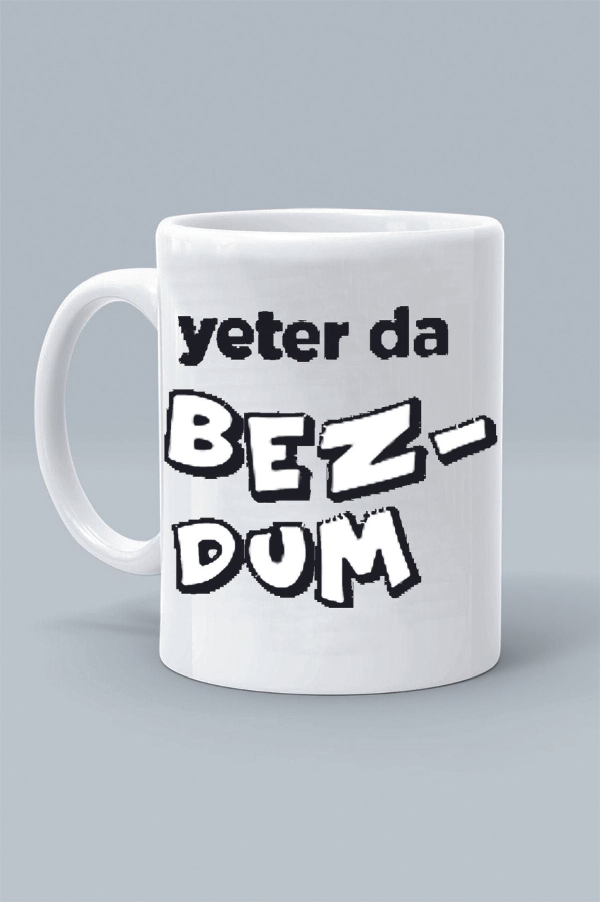 Olympus plus YETER DA BEZDUM TRABZON ŞİVE MODDO TASARIM BASKILI BEYAZ KLASİK KUPA BARDAK
