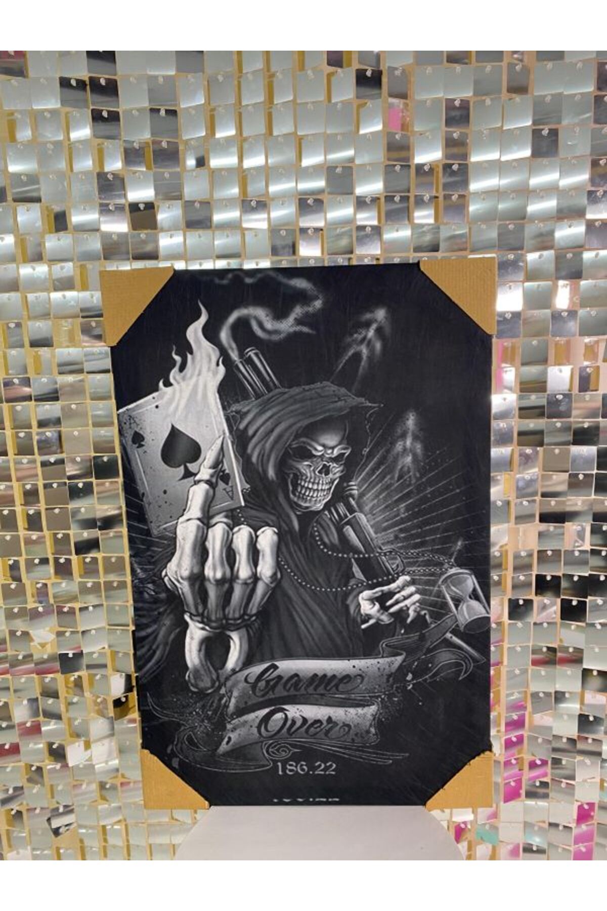 ÖZAY HOBİ EVİ POKER KAĞIDI VE İSKELET TABLO 40x60CM