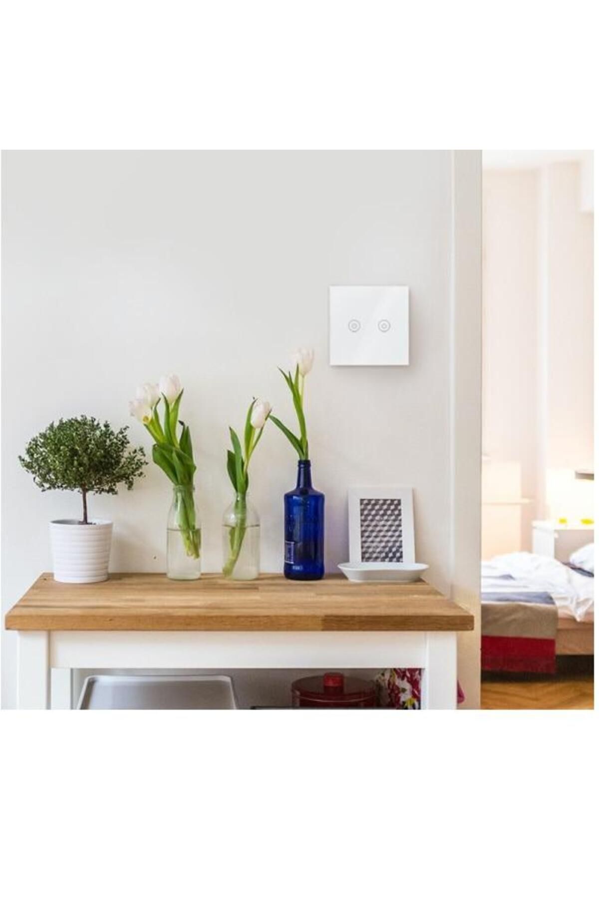 LogiLink-Intrerupator inteligent LogiLink SH0125, Wi-Fi, 2 butoane, touch control, indicator LED 7