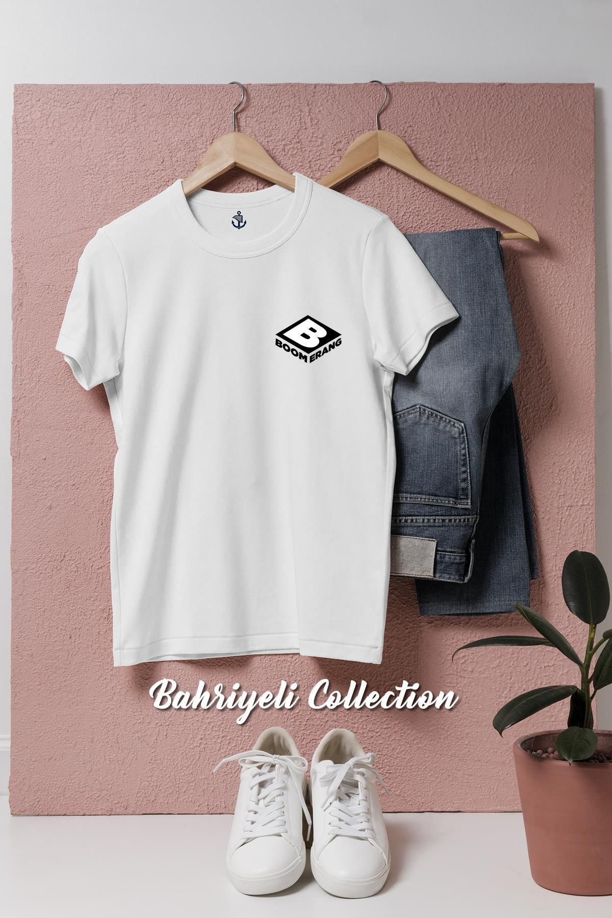bahriyeli.jpeg Oversize Boomerang Cep Tasarımlı Unisex T-Shirt