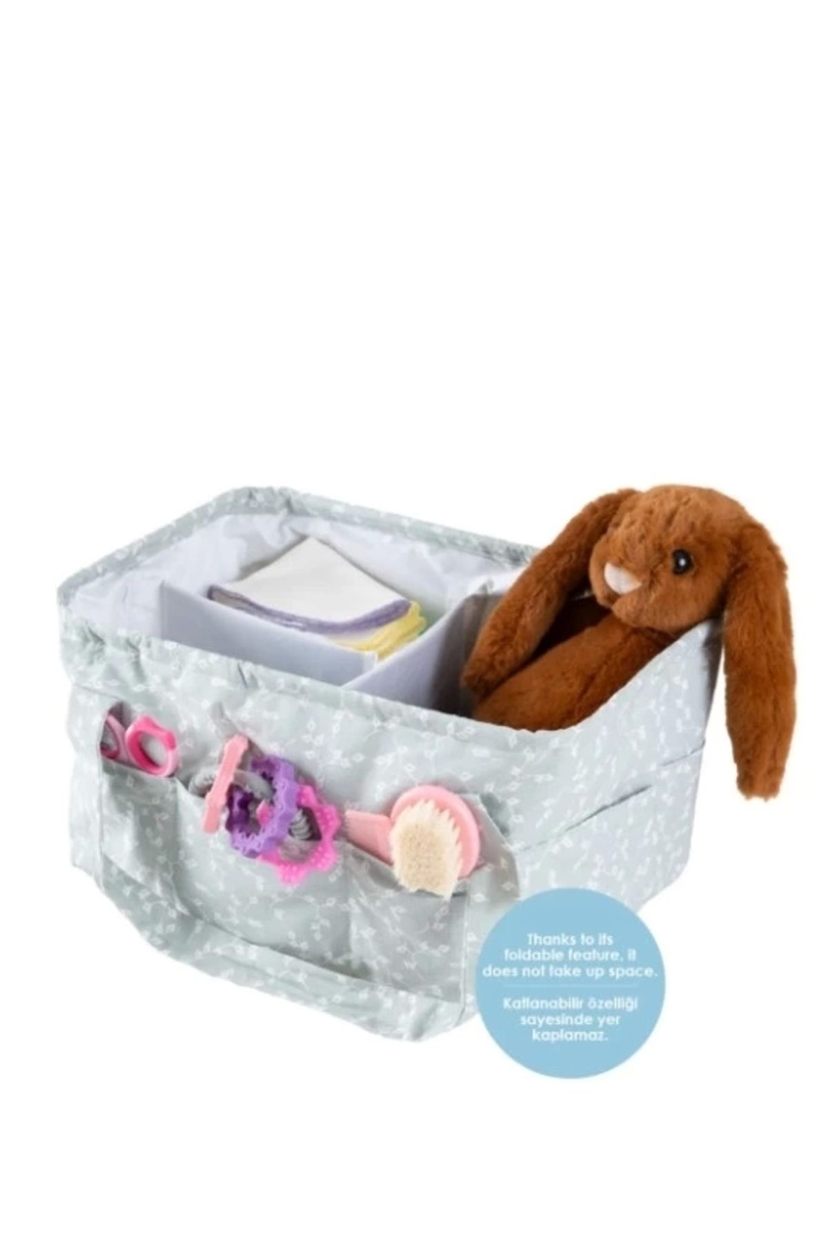 Akm Life Katlamalı Anne & Bebek Organizer 795 Yeşil Çiçek