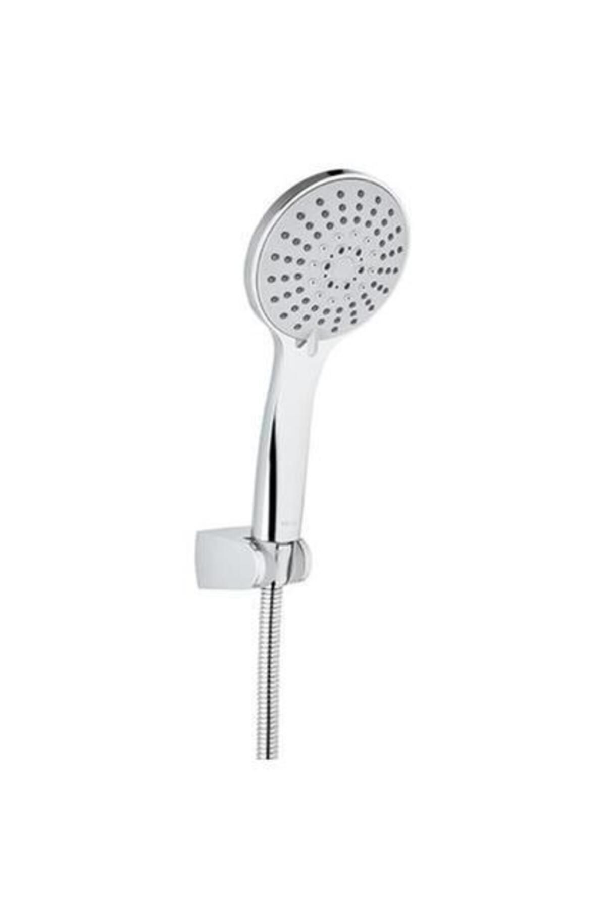Tema Tondo Mafsallı Askılı Banyo Duş Takımı Seti Krom