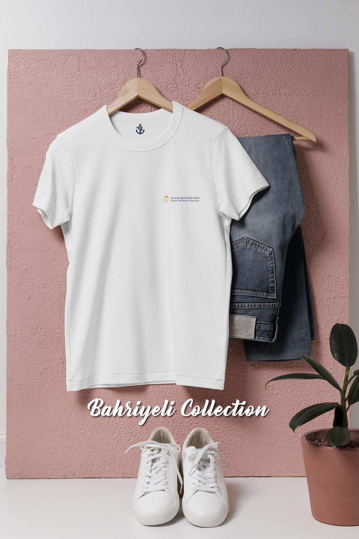 bahriyeli.jpeg Oversize Saudi Arabian Airlines Cep Tasarımlı Unisex T-Shirt