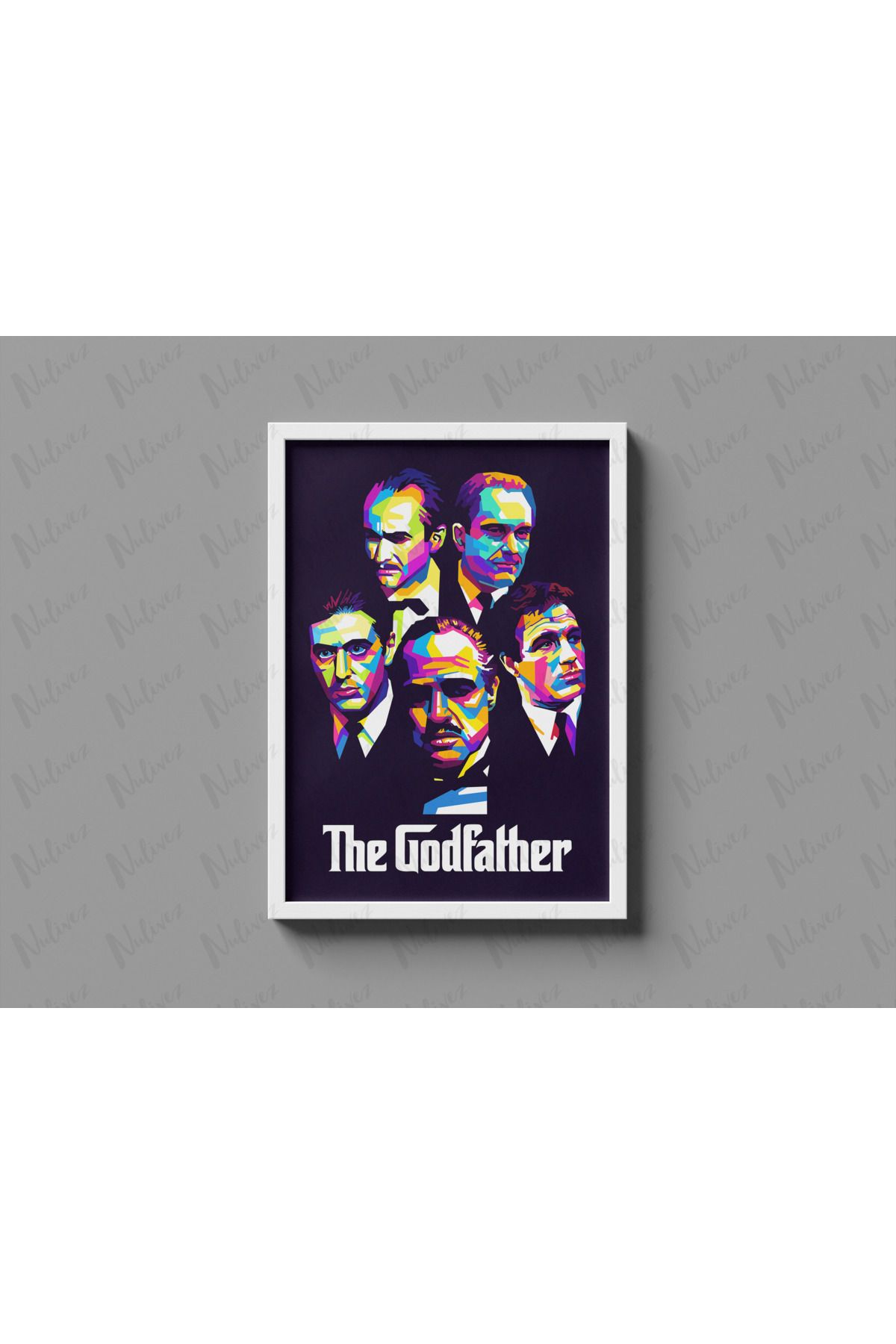 Nulivez Çerçeveli, The Godfather Tasarımlı Dekoratif Tablo, 300 Micron Antireflecte Korumalı Tablo