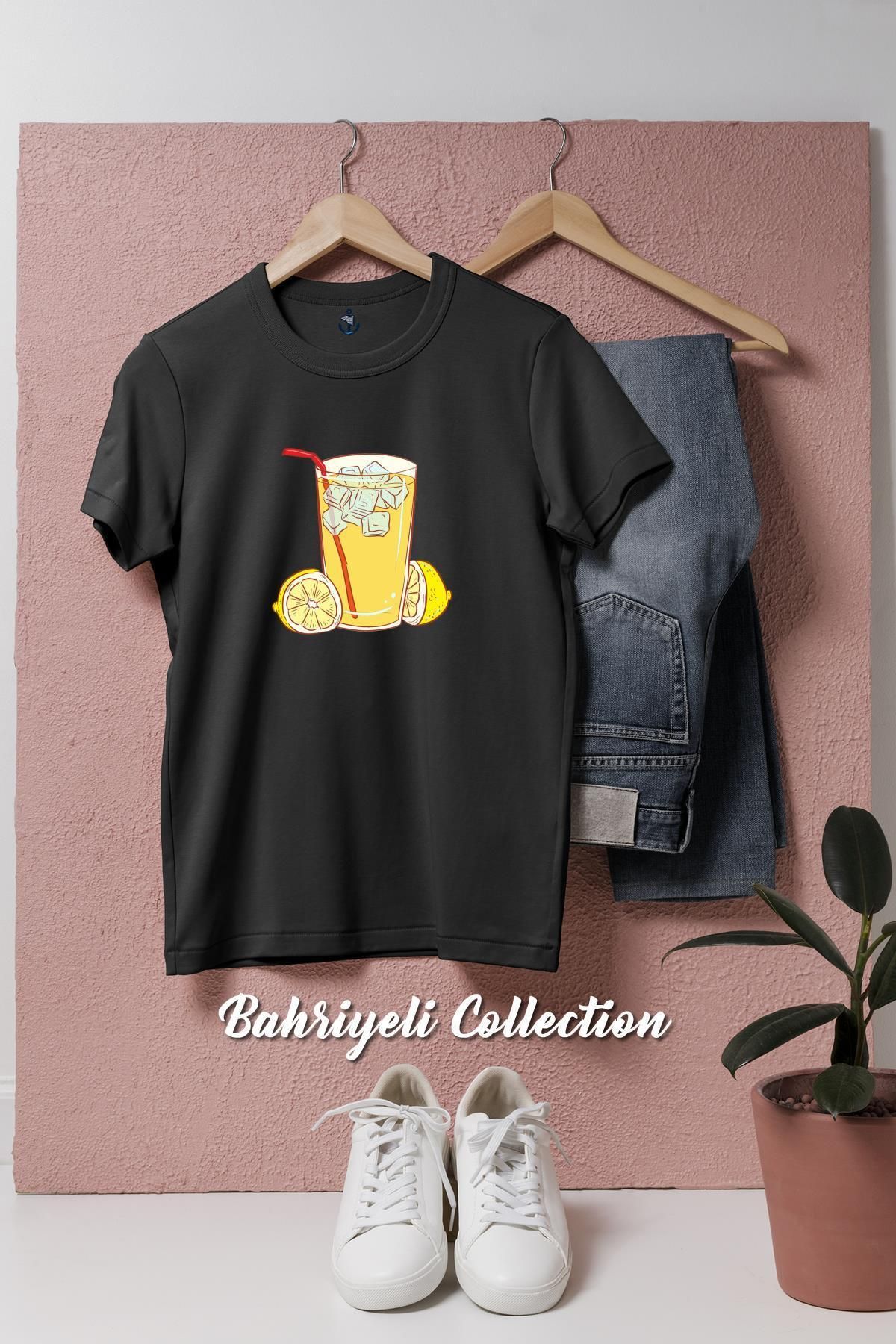 bahriyeli.jpeg Oversize Limonata Tasarımlı Unisex T-Shirt