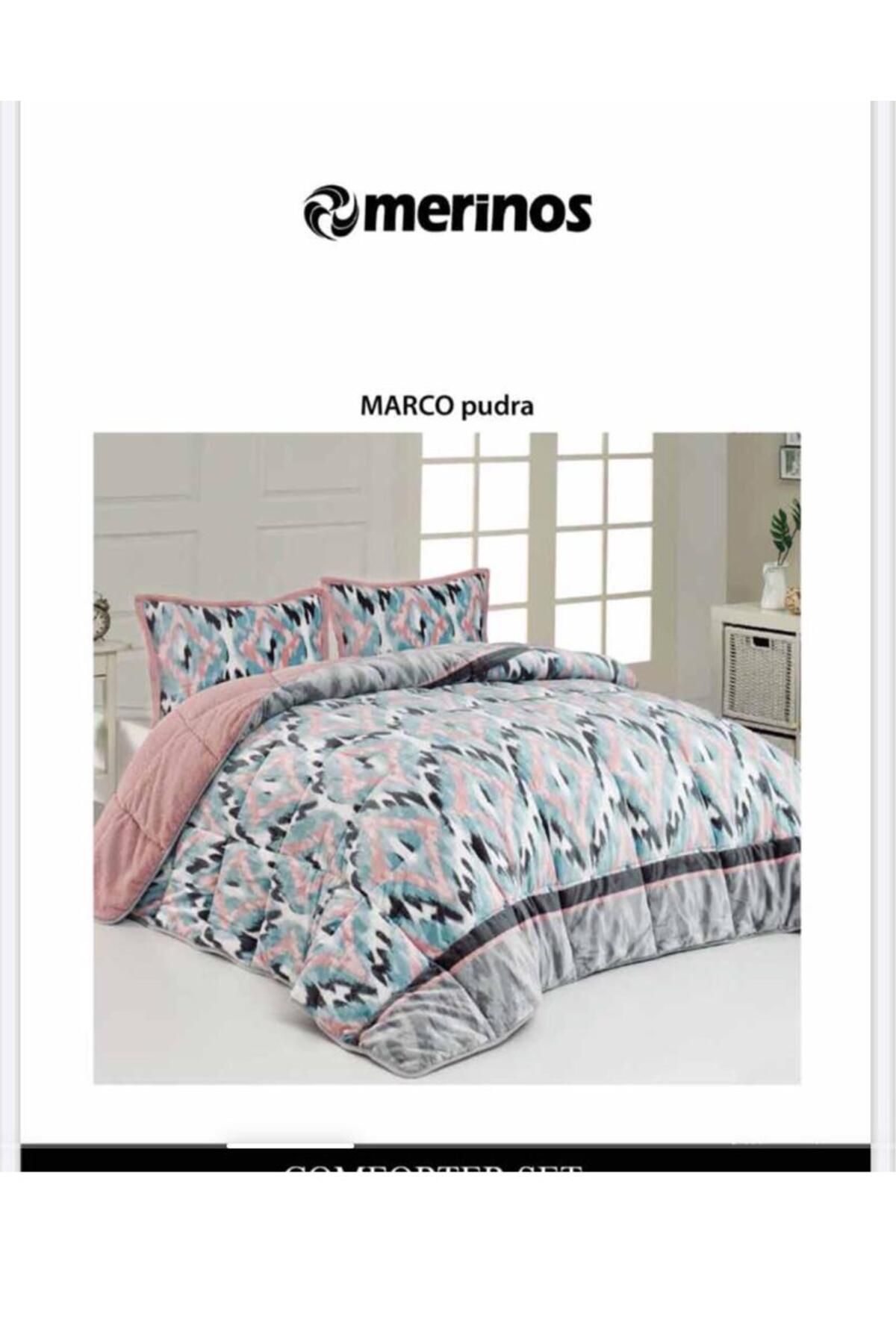 YÜNTEKS Merinos Comforter Tek Kişilik Yorgan Seti Marco Pudra