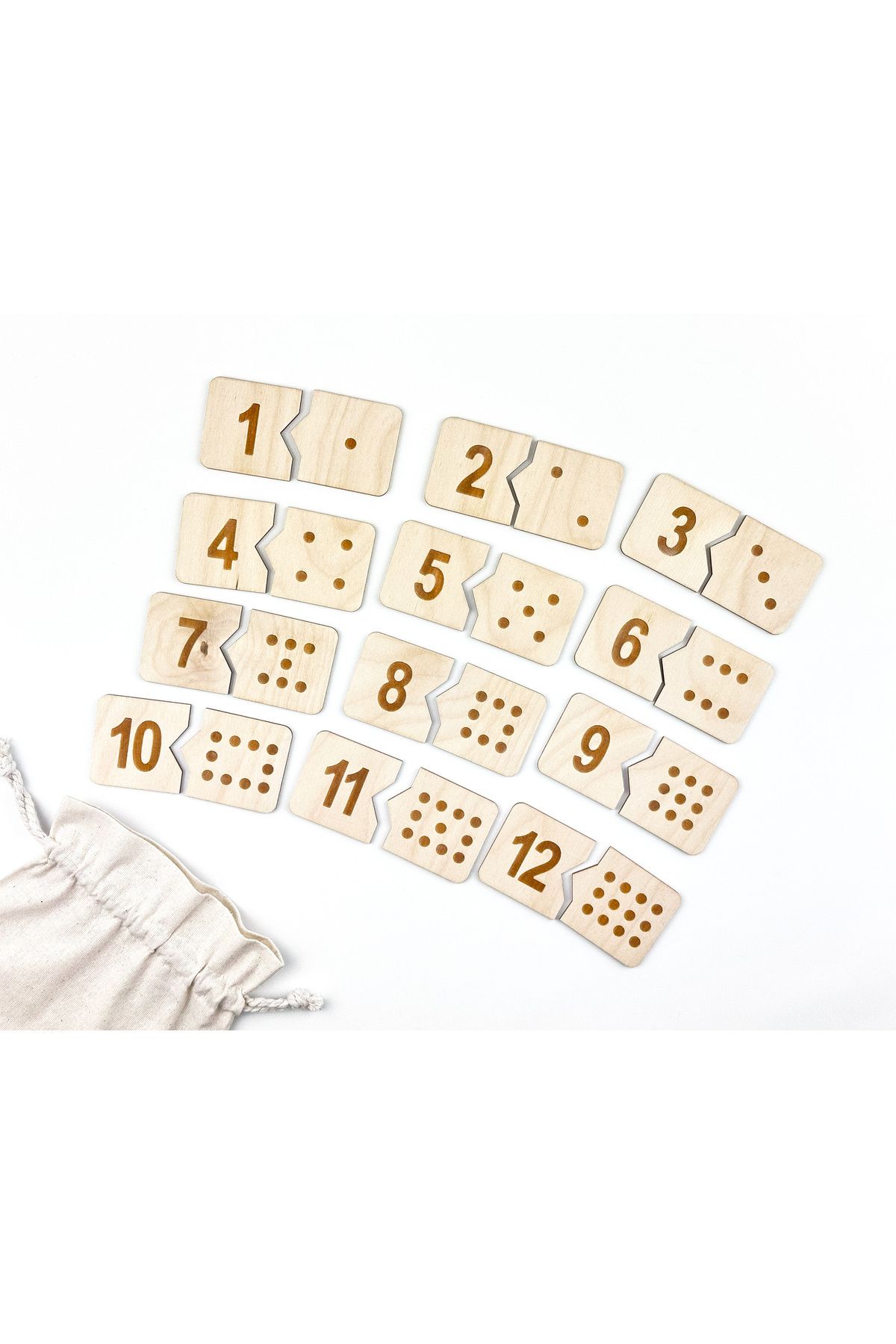 AkbaToys Ahşap Sayıları Öğrenme Seti | Evde Eğitim Seti | Montessori Eğitici Oyuncak | Sayıları Öğreniyorum