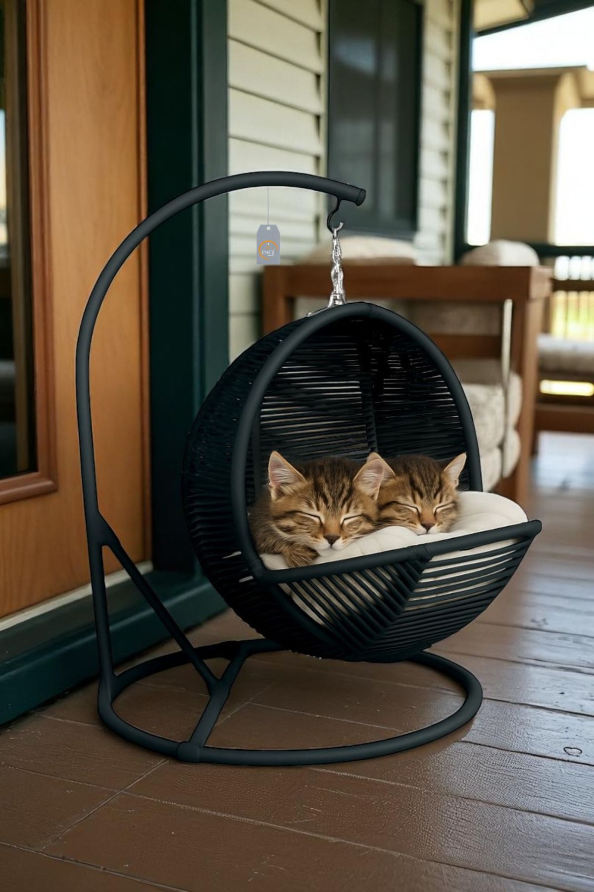 İnci Kedi Salıncağı Yatağı ve Kafesi