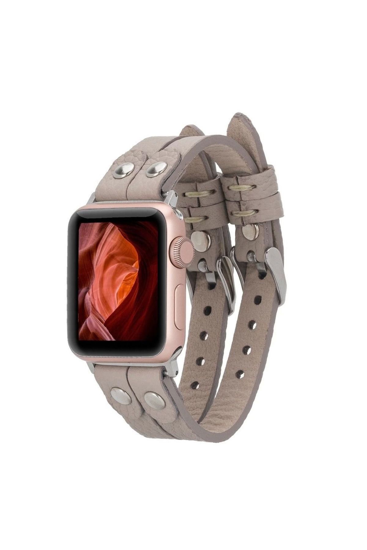 Modafiks Apple Watch Uyumlu Deri Kordon Ely Double Tour ST ERC3