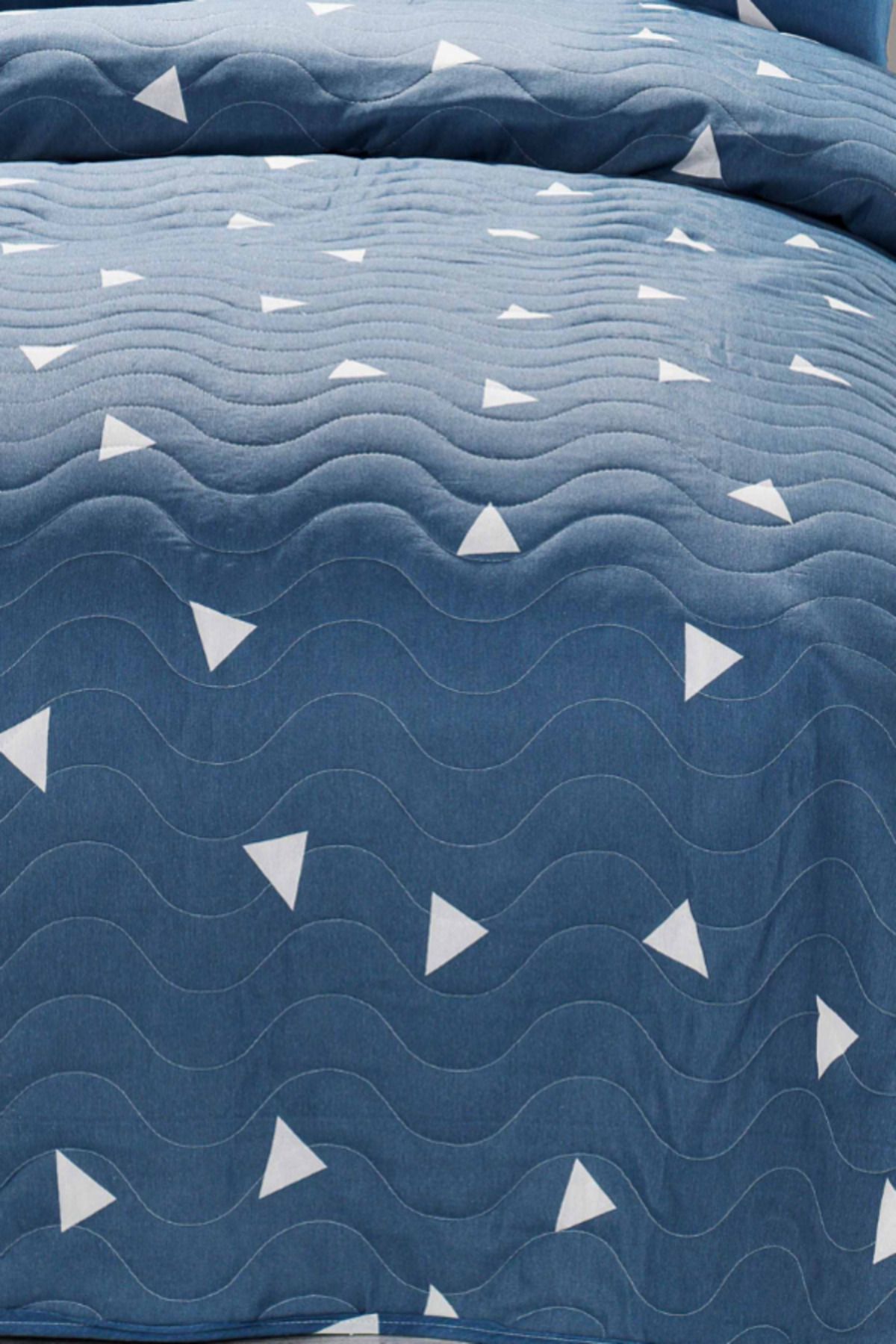 Eponj Home-Multi-Purpose Cover Single Triangle Blue 4