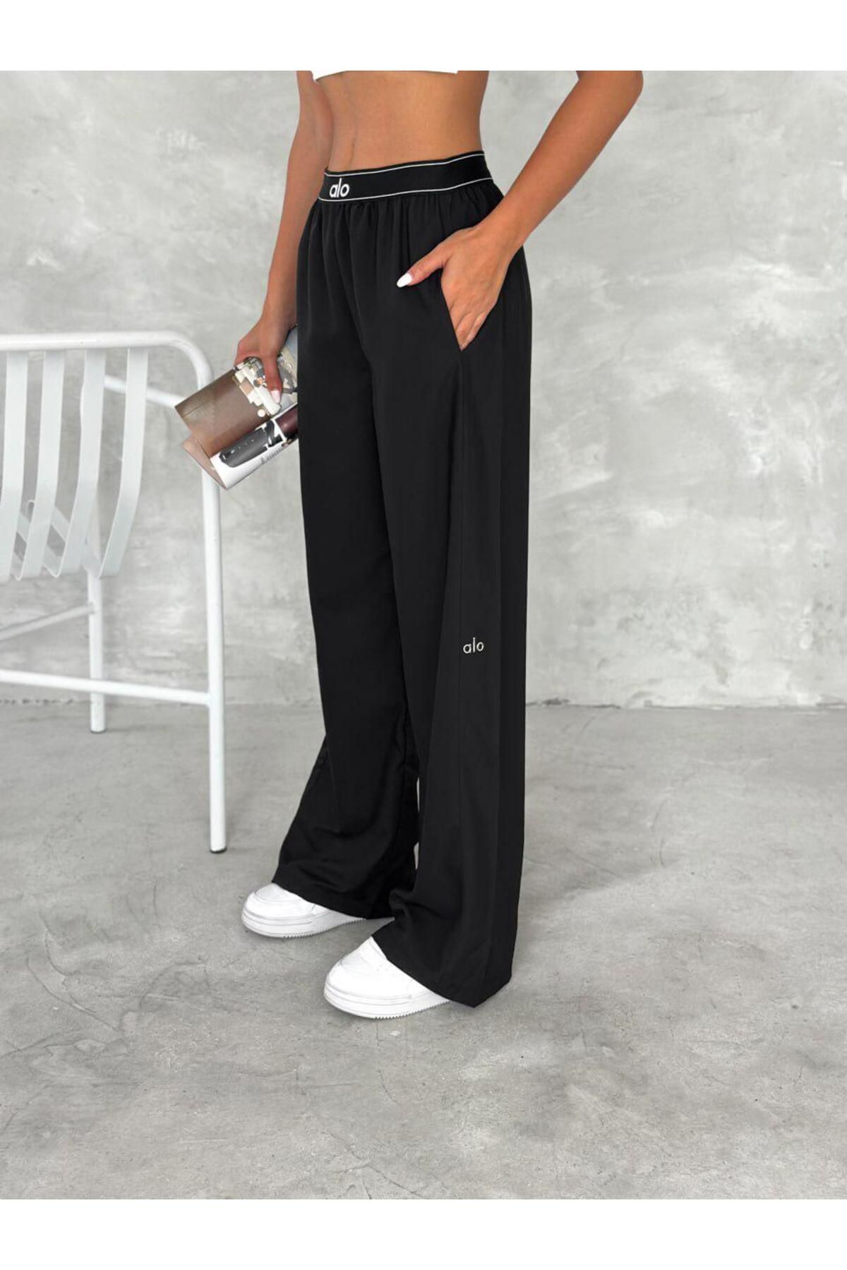 MODA Ola Lastikli Bol Paça Pantolon