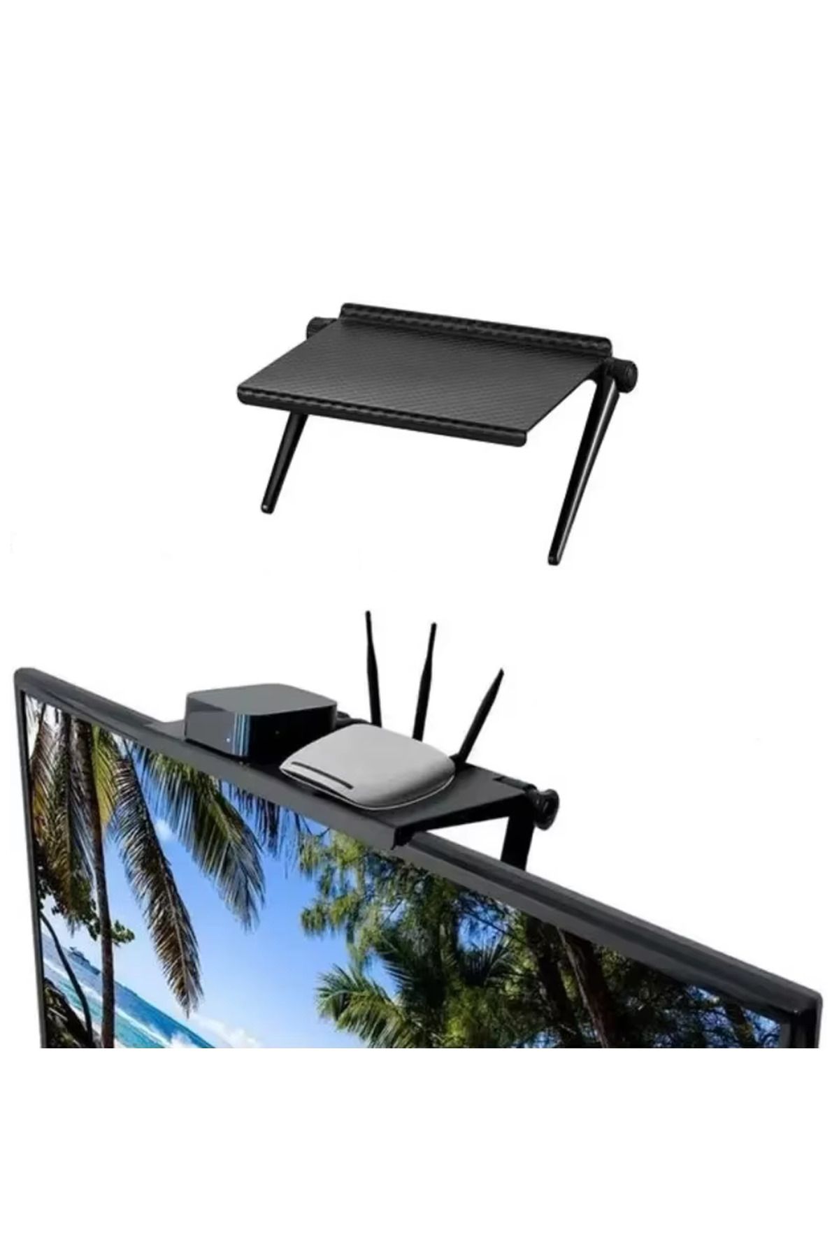 Microcase LCD TV Monitör Ekran Üstü Raf Stand 15x11 cm - AL5284