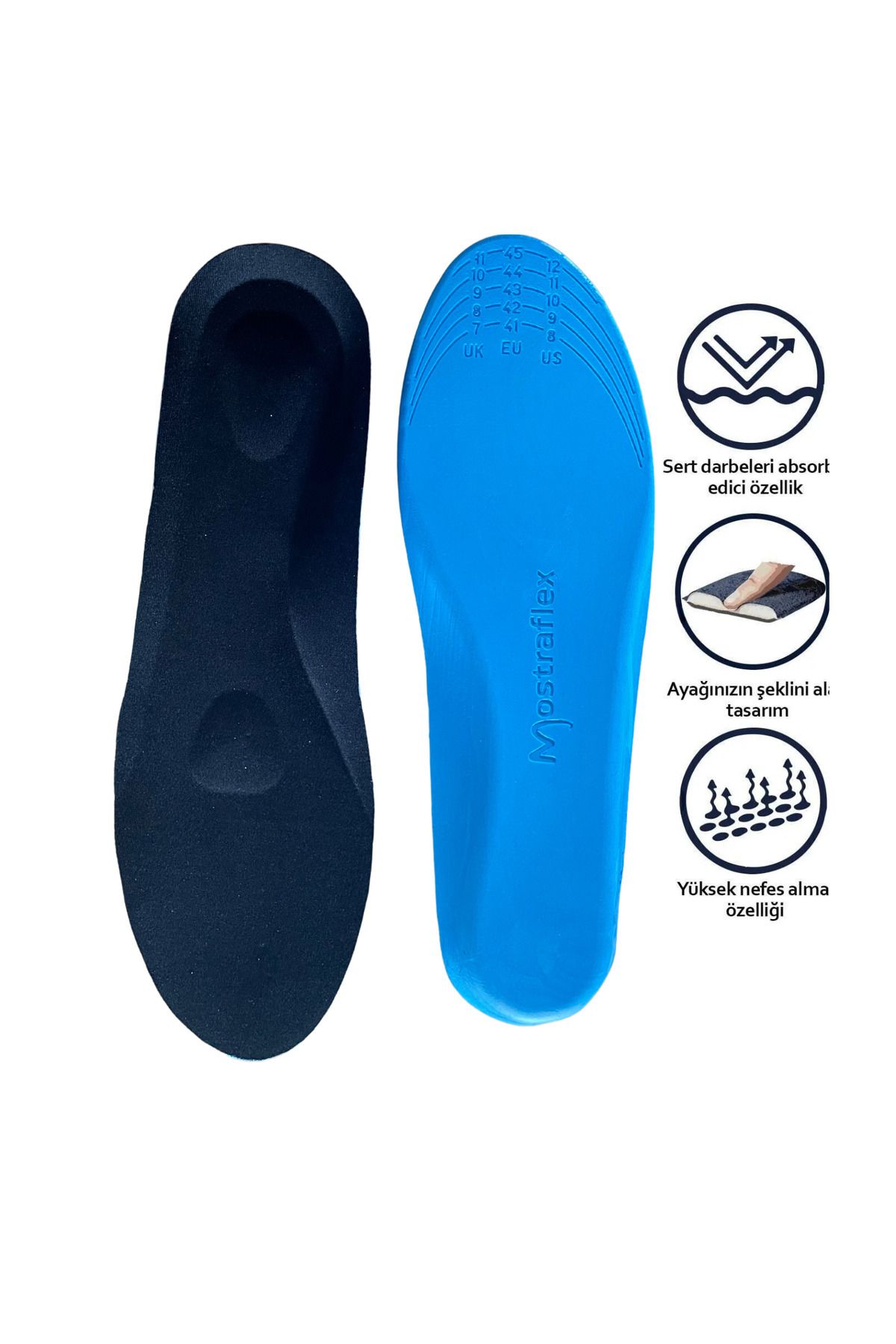 AboutThePerfect Yüksek Konforlu Ortopedik Memory Foam Tabanlık 41-46 Numara