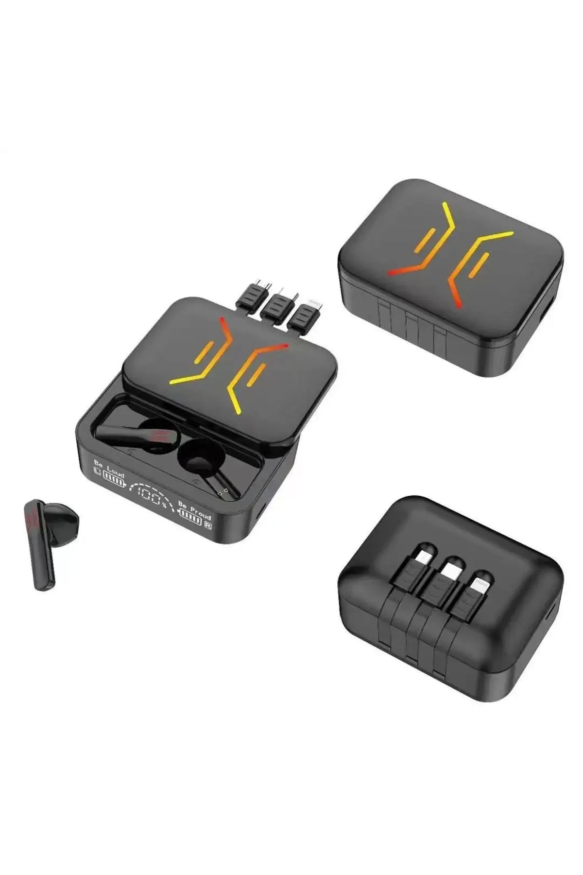 zibo Bluetooth Kulaklık Powerbanklı Kulakiçi Şarj Göstergeli Xiaomi,Samsung,Tecno Uyumlu