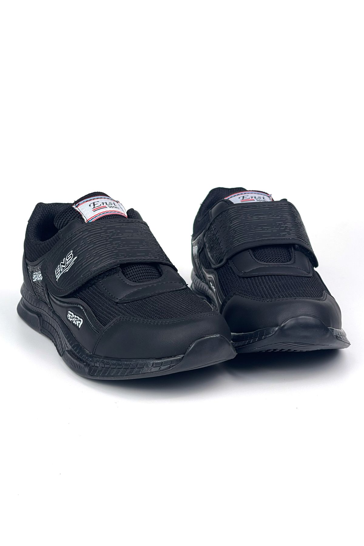 KAJILA Kadın Siyah Bağcıksız Cırtlı Hafif Rahat Günlük Sneaker Spor Ayakkabı