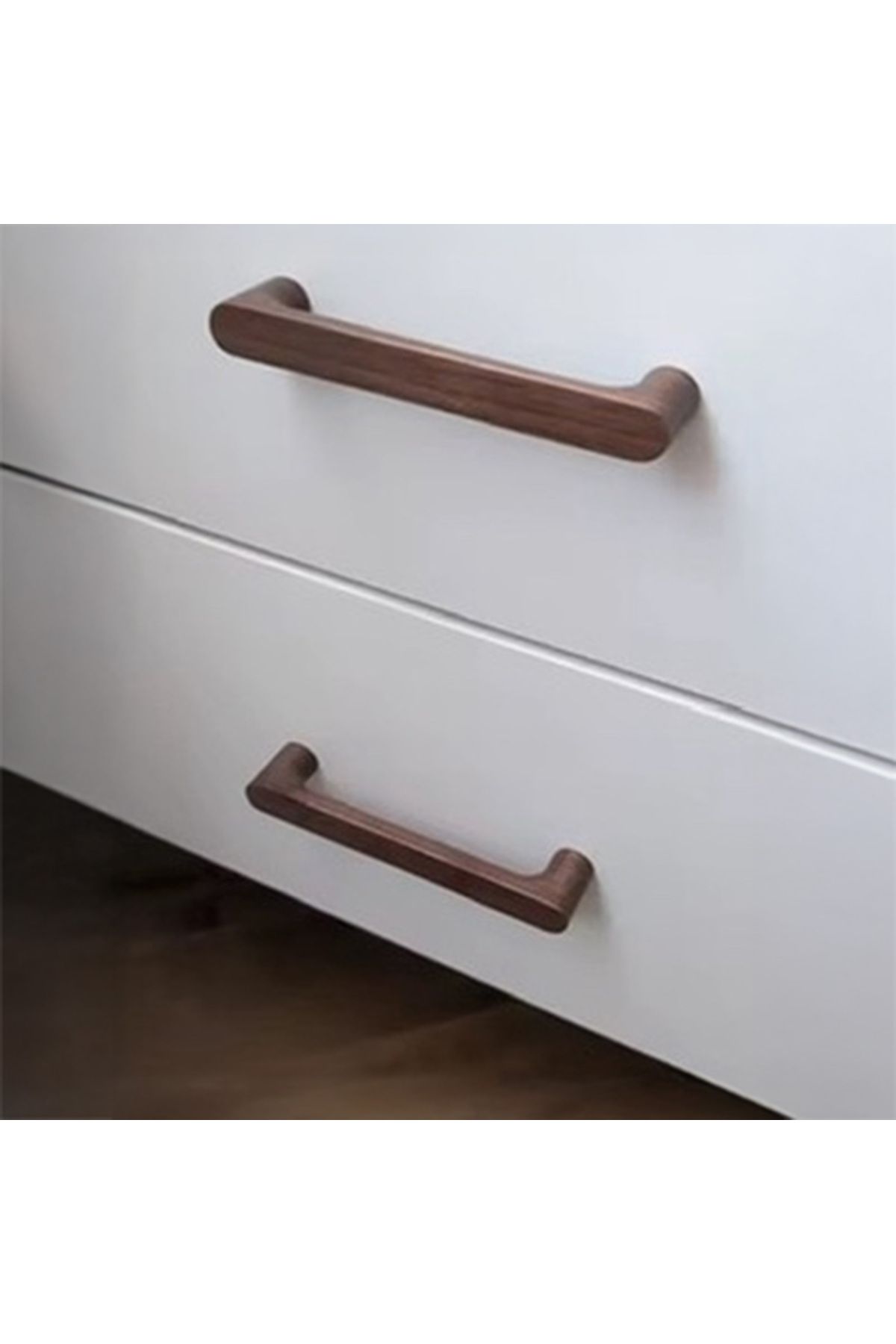 ka tasarım Ahşap Kulp, Masif Ağaç Mobilya Kulbu, Çekmece Kulbu, 30mm Kalınlık Kayın Ağacı 2'li Set