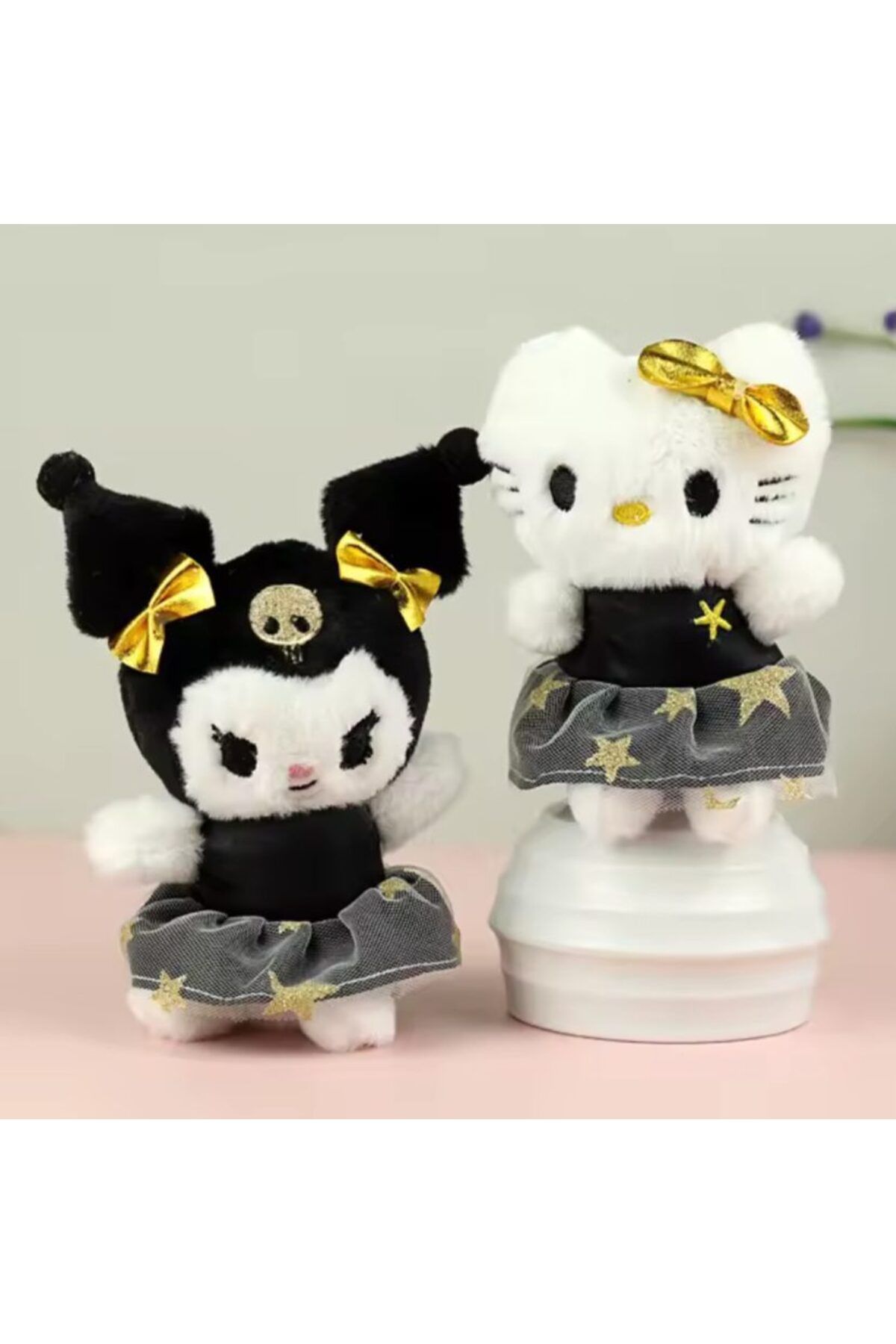 oyuncakçı savaş & europe shop Sanrio kuromi hello kitty etekli peluş anahtarlık sevimli kaliteli rengarenk renk seçenekli 1 adet