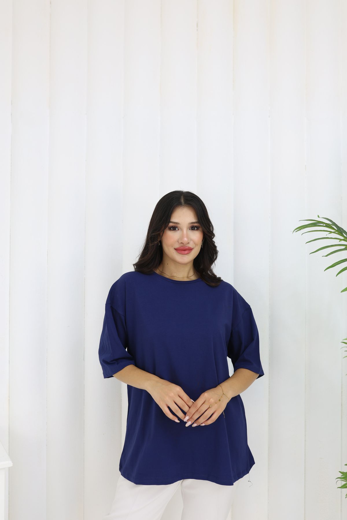 MODA AKGÜN OVERSIZE PAMUKLU LİKRALI T-SHİRT