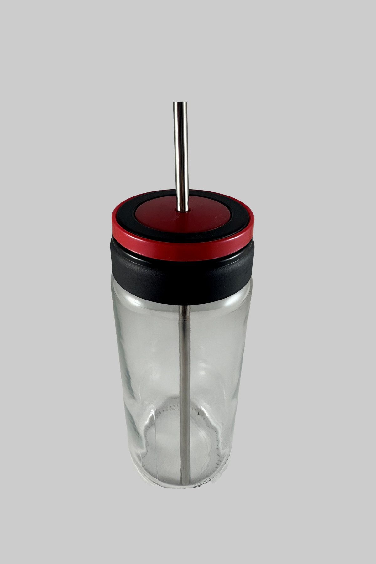 SİHİRLİ AYAKLAR Renkli Vakumlu Kapaklı Metal Pipetli Cam Kavanoz Bardak 0,5ml