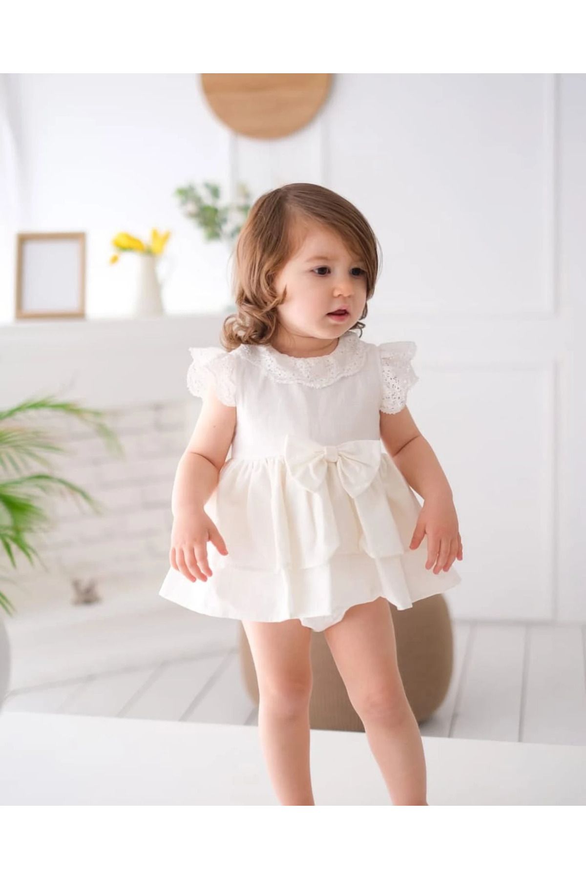 aysskids Dolly Fiyonklu Fırfırlı Bebek Romper