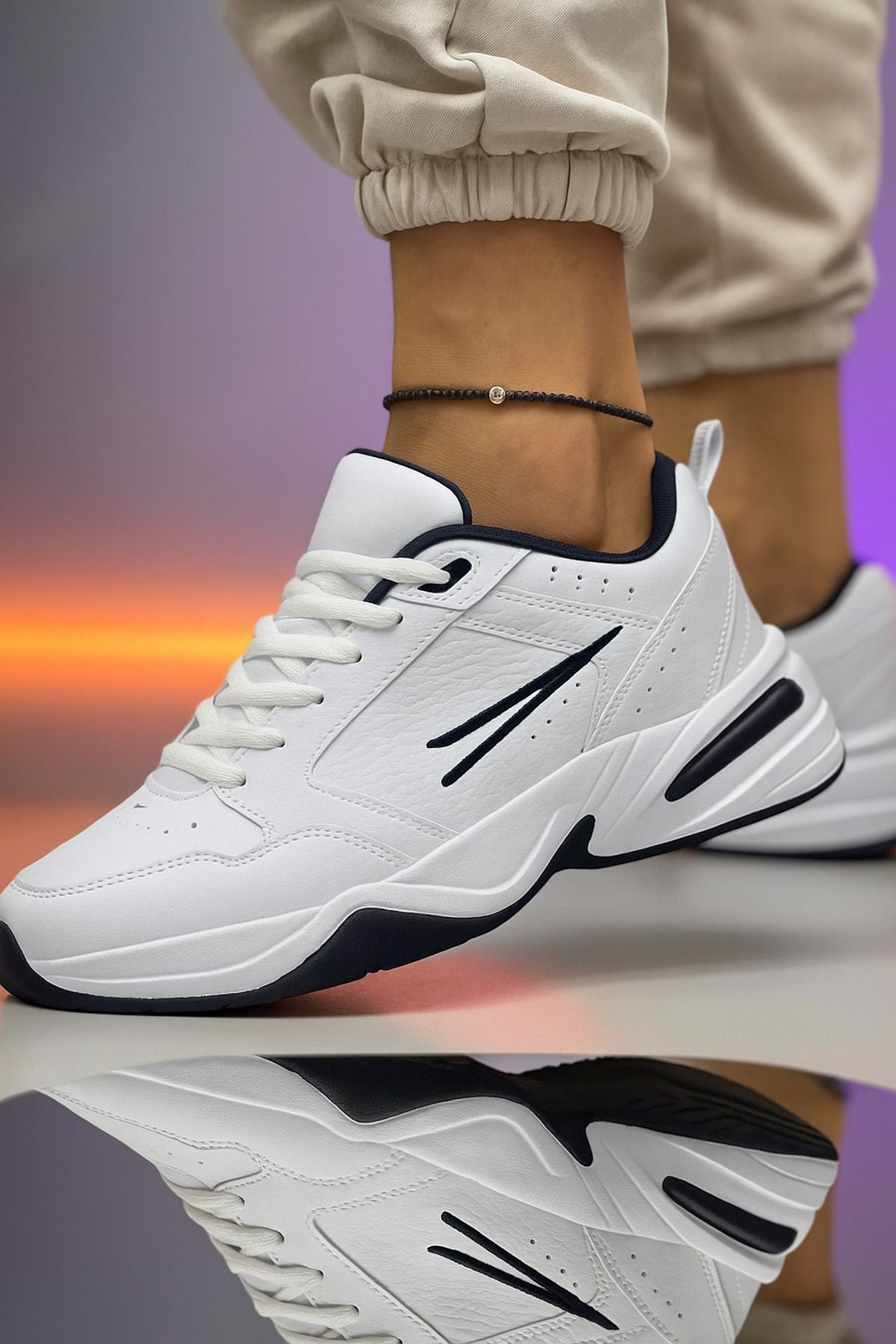 asyada fashion taban kalın düz beyaz sneaker ayakkabı kadın spor erkek spor bez ayakkabı