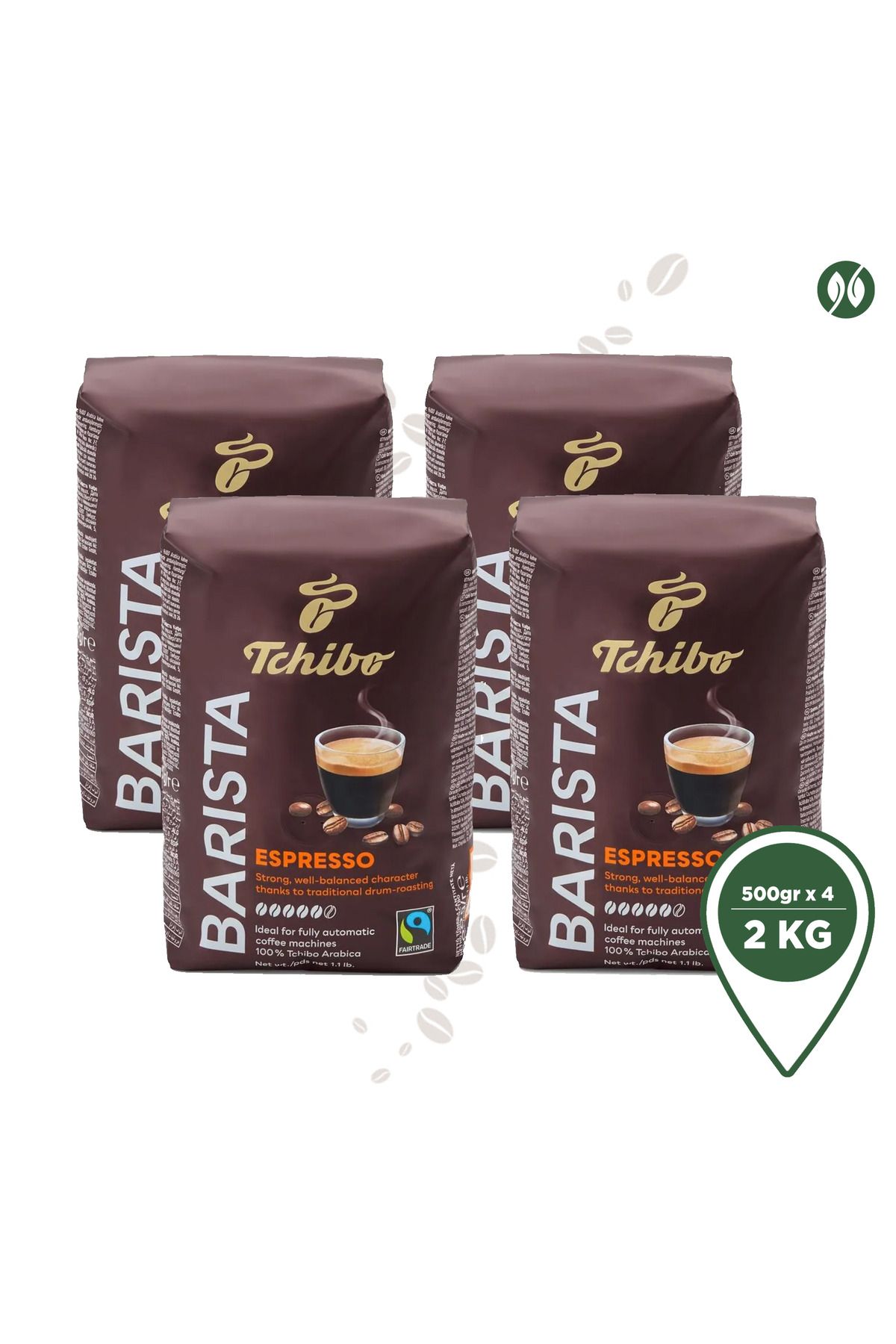 Tchibo Barista Espresso Çekirdek Kahve 2000 g (4x500 g) | Tam Kıvamında Espresso