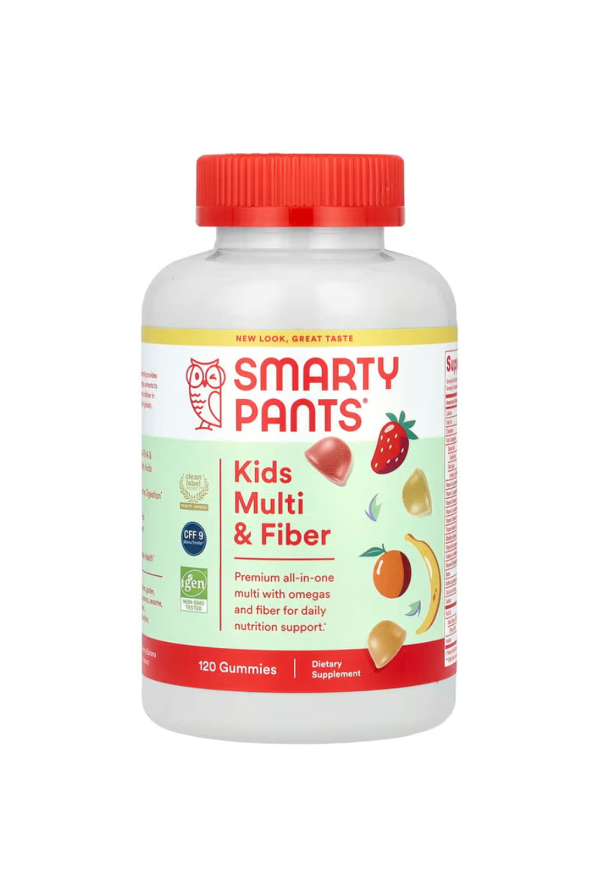 SmartyPants , Kids Multi and Fiber, Lemon, Orange & Strawberry Banana, 120 Gummies
