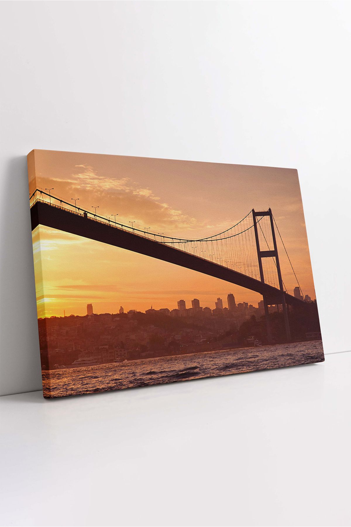 KOSS Dijital Boğaz Köprüsü Kanvas Tablo, İstanbul Boğazı Tablo, İstanbul Manzarası Kanvas, Premium Lüks Tablo