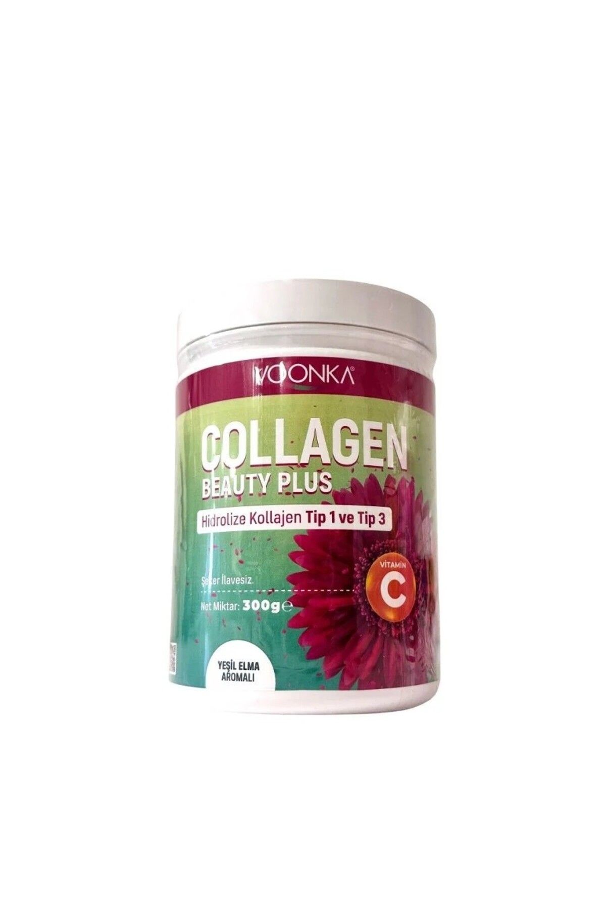 Voonka Collagen Beauty Plus Powder 300 GR - Yeşil Elma