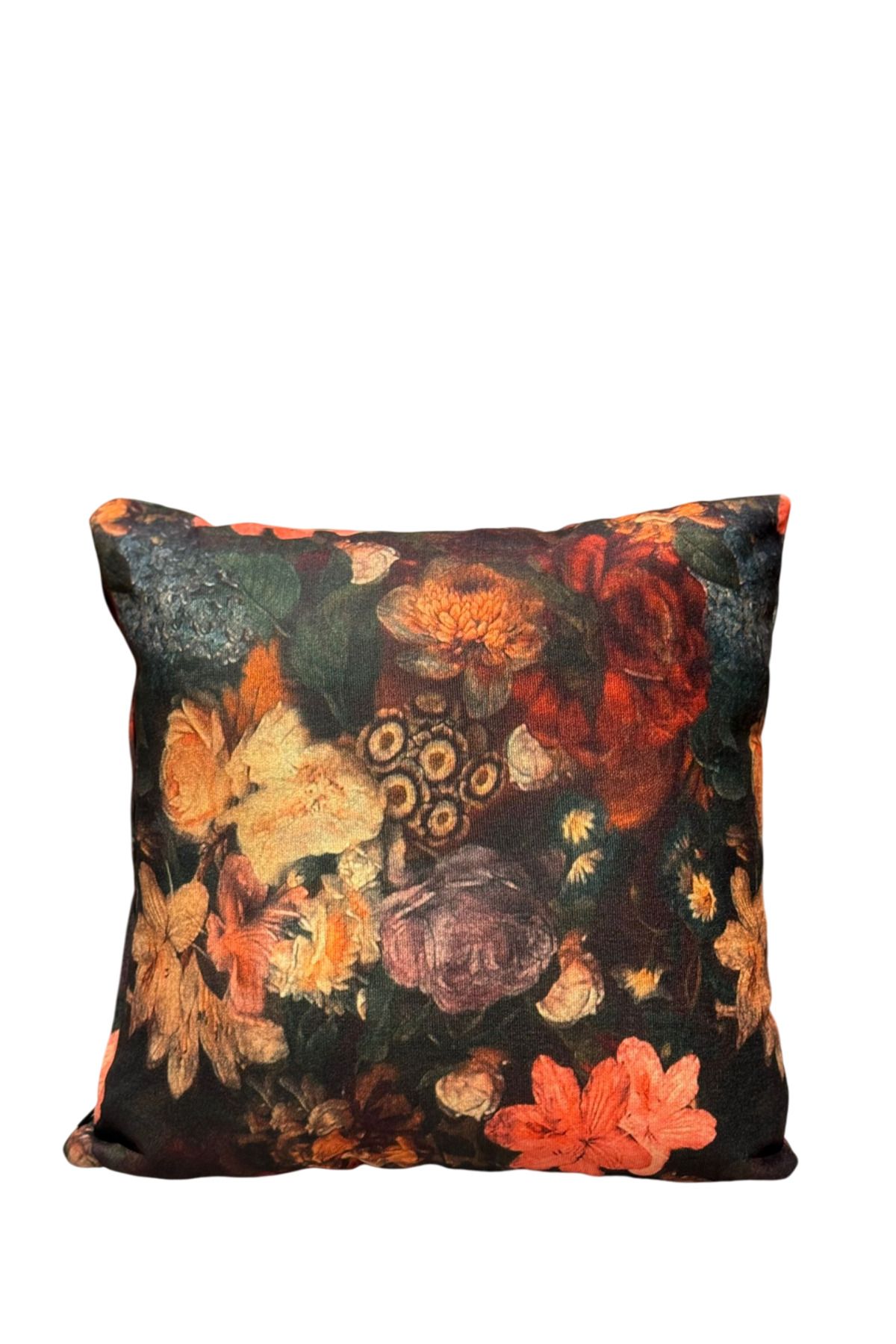 ESM Home Karanlık Çiçek Kırlent Kılıfı 45x45