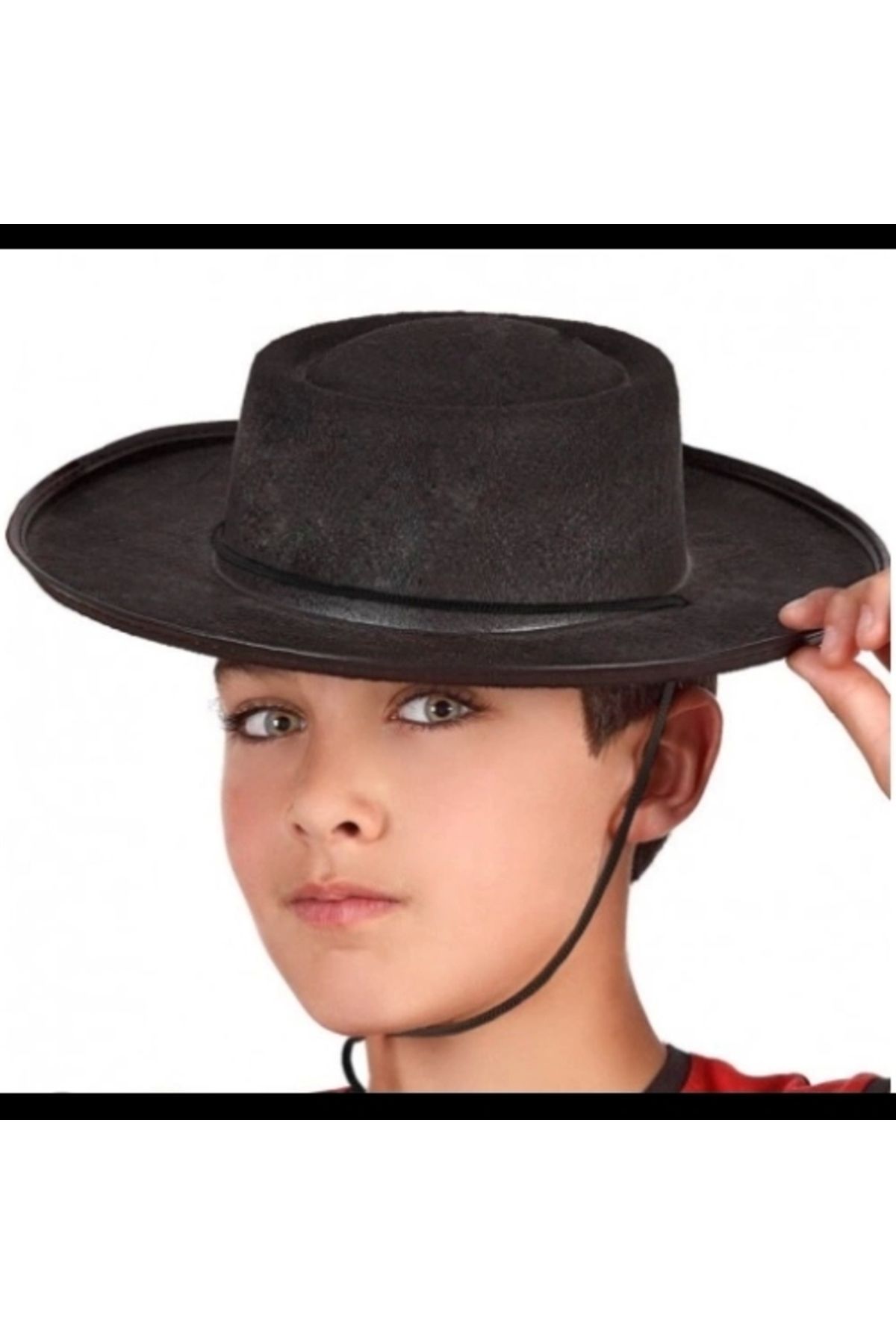 Generic Siyah Renk Keçe Flamenko Şapkası Çocuk Boy