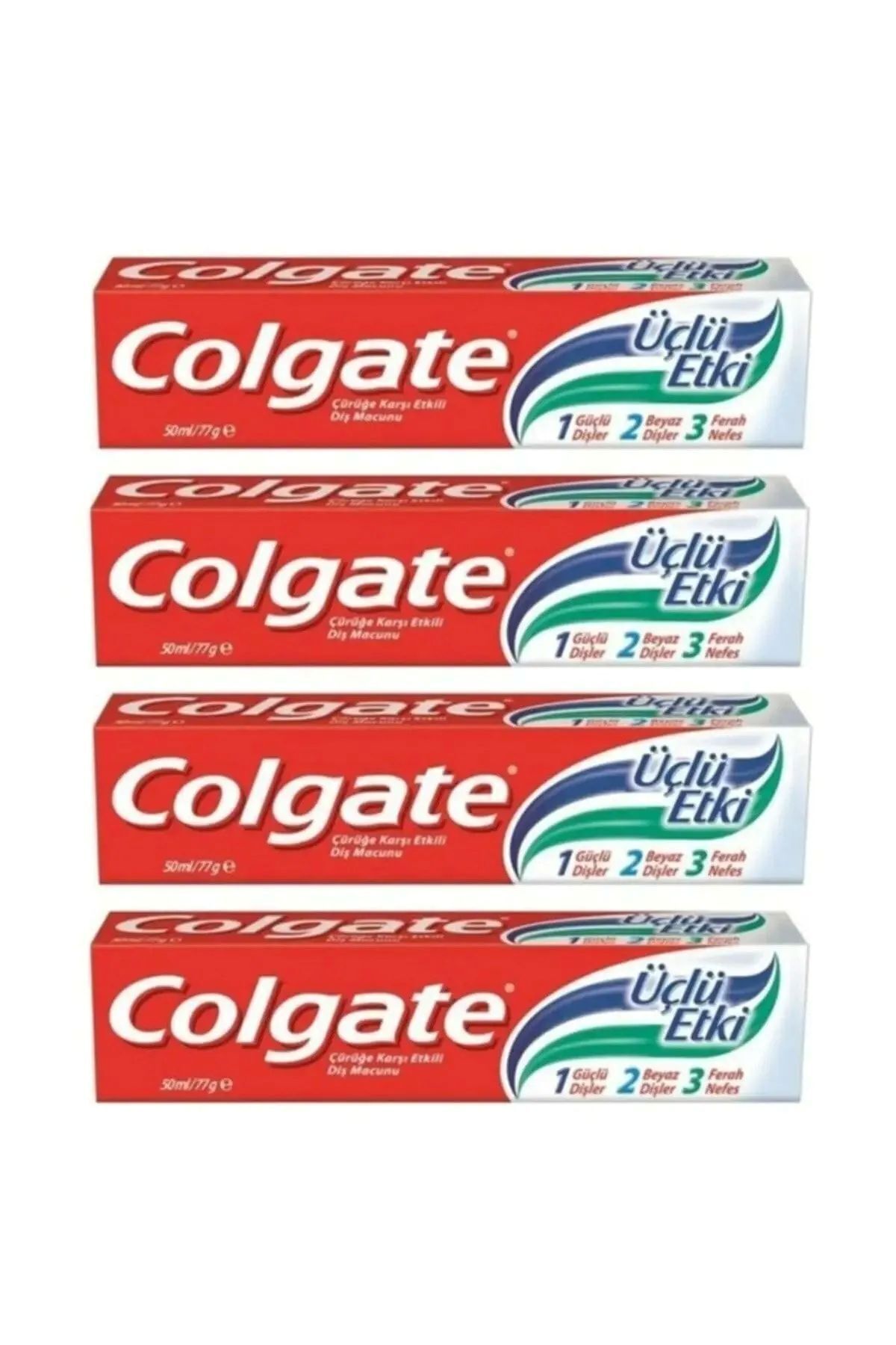 Colgate Üçlü Etki Florürlü Diş Macunu 50 Ml X 4 Adet